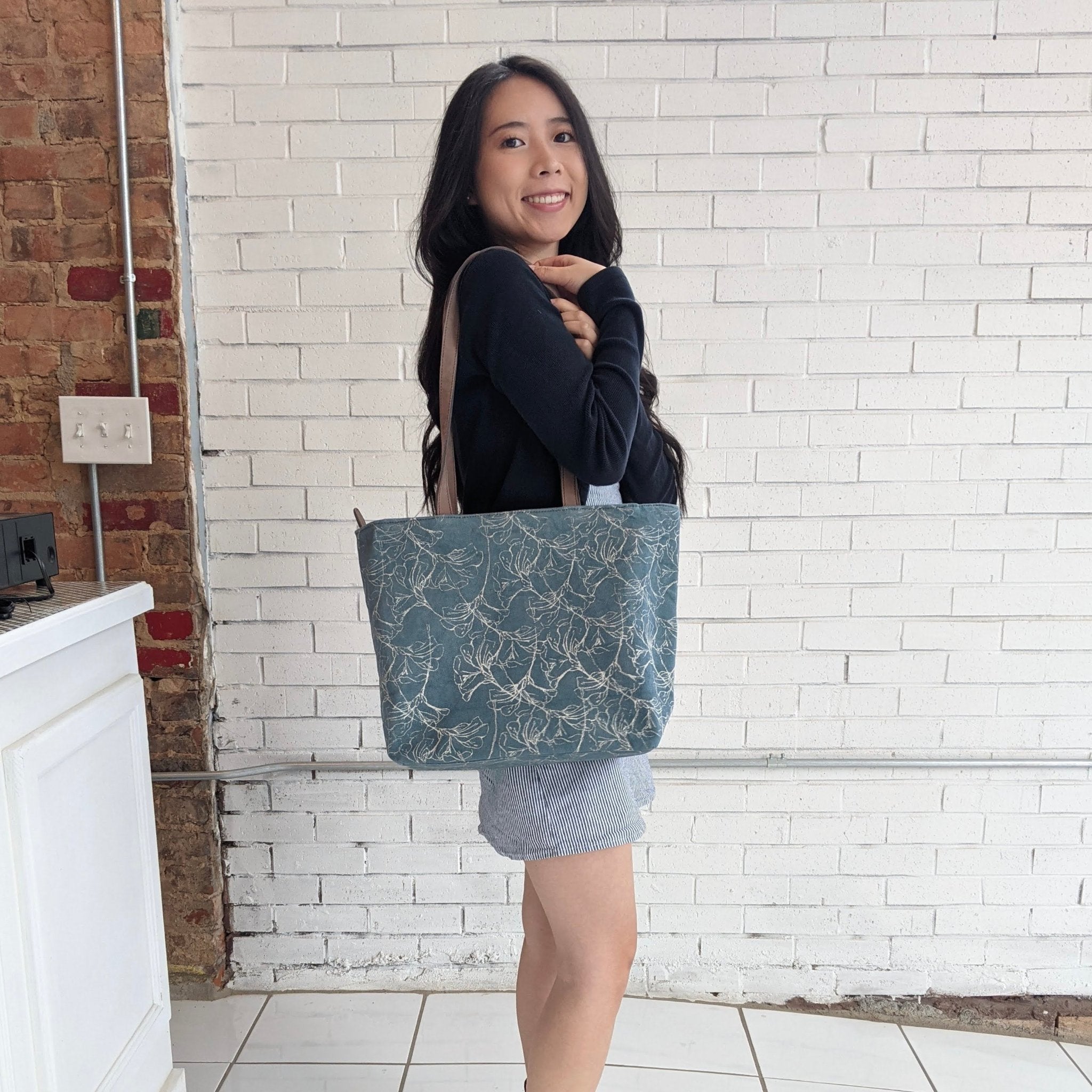 Travel Tote - handmade by the women of Amani Kenya using African materials for fair trade social enterprise