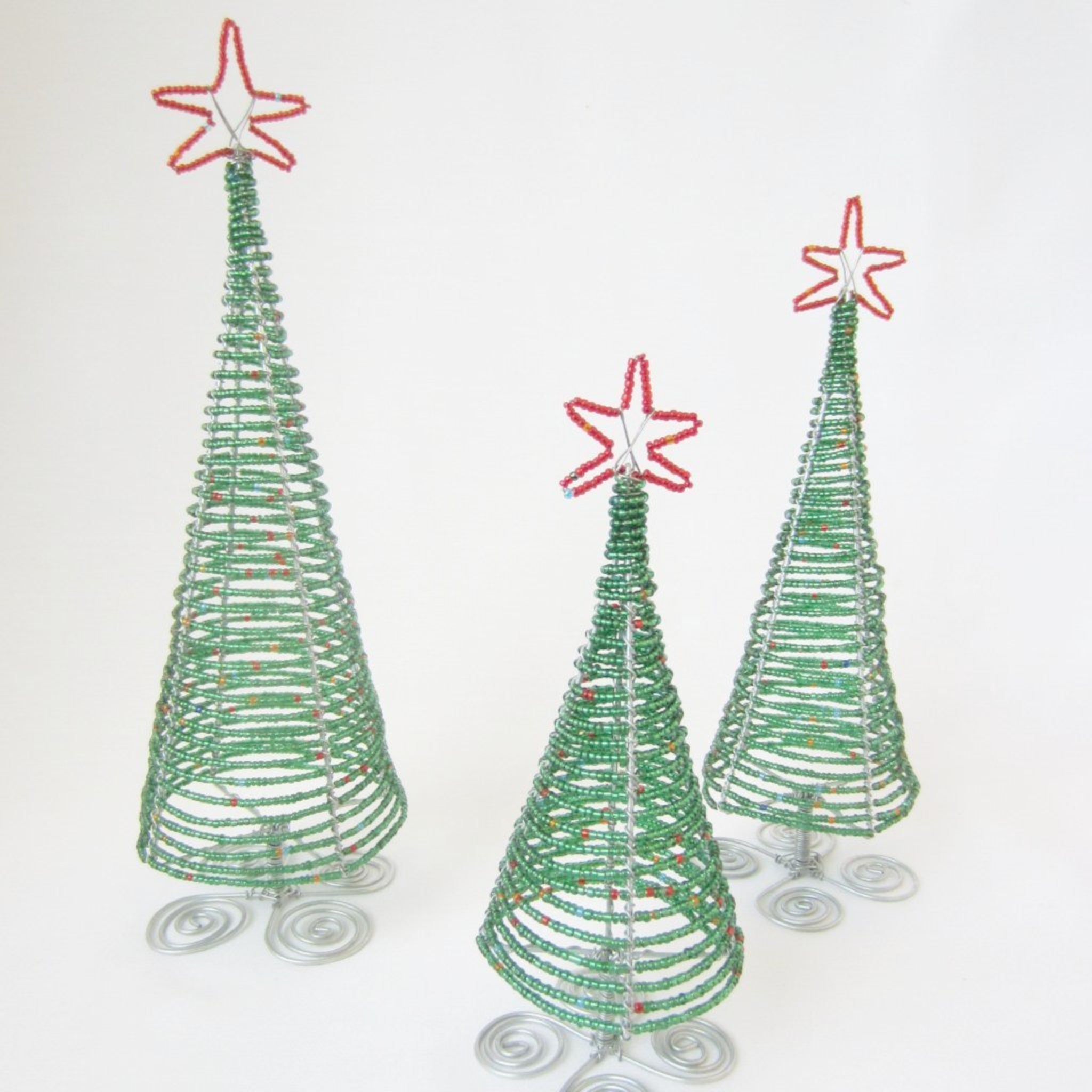 Beaded Christmas Tree - Kenyan materials and design for a fair trade social enterprise