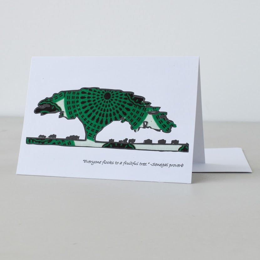 Acacia Tree Card - Kenyan materials and design for a fair trade boutique