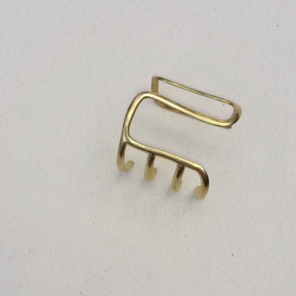Amani Brass Cuff - Kenyan materials and design for a fair trade boutique