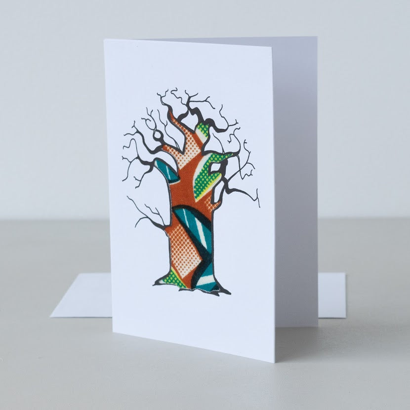 Baobab Tree Card - Kenyan materials and design for a fair trade boutique