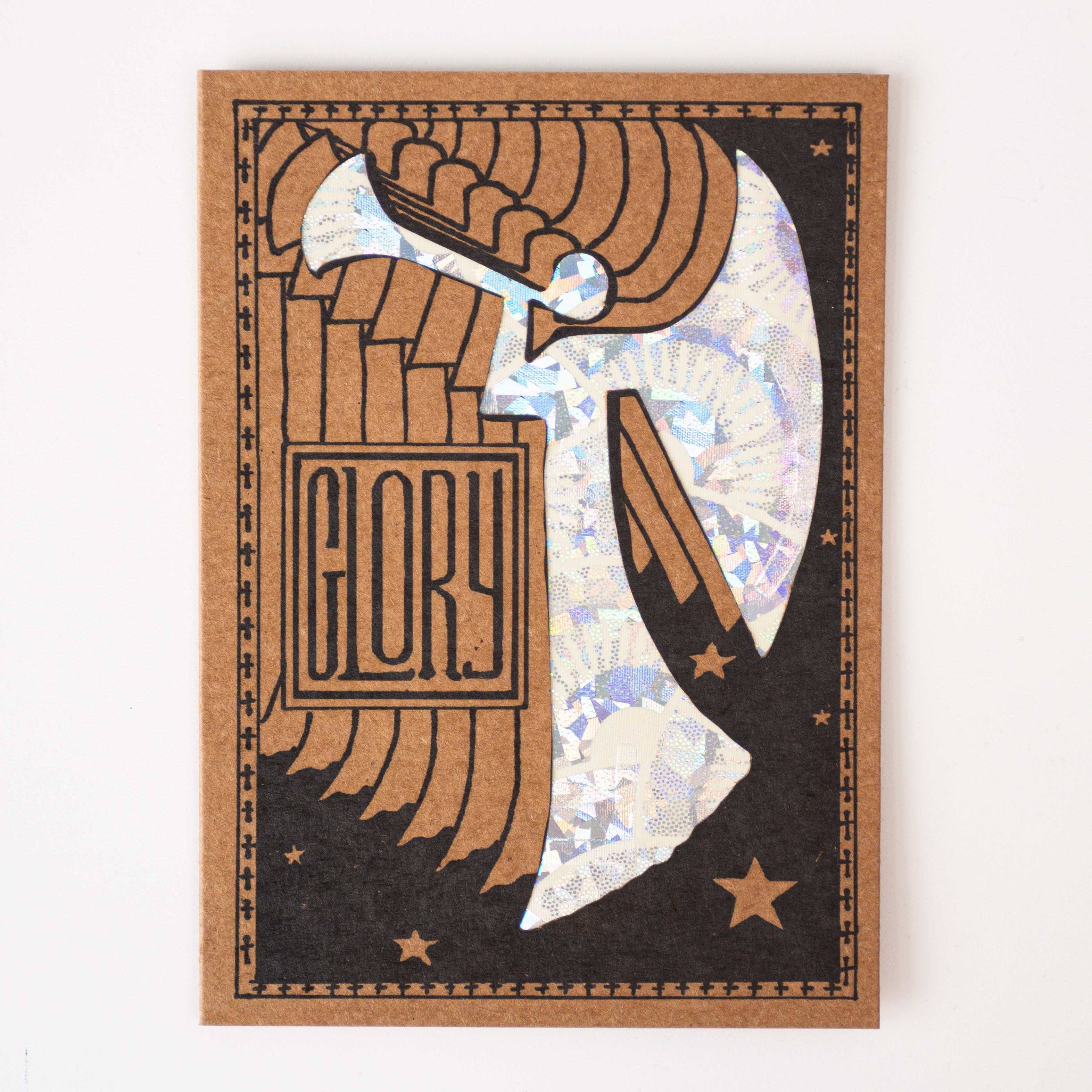 Christmas Angel Card - handmade using Kenyan kitenge for a Fair Trade social enterprise