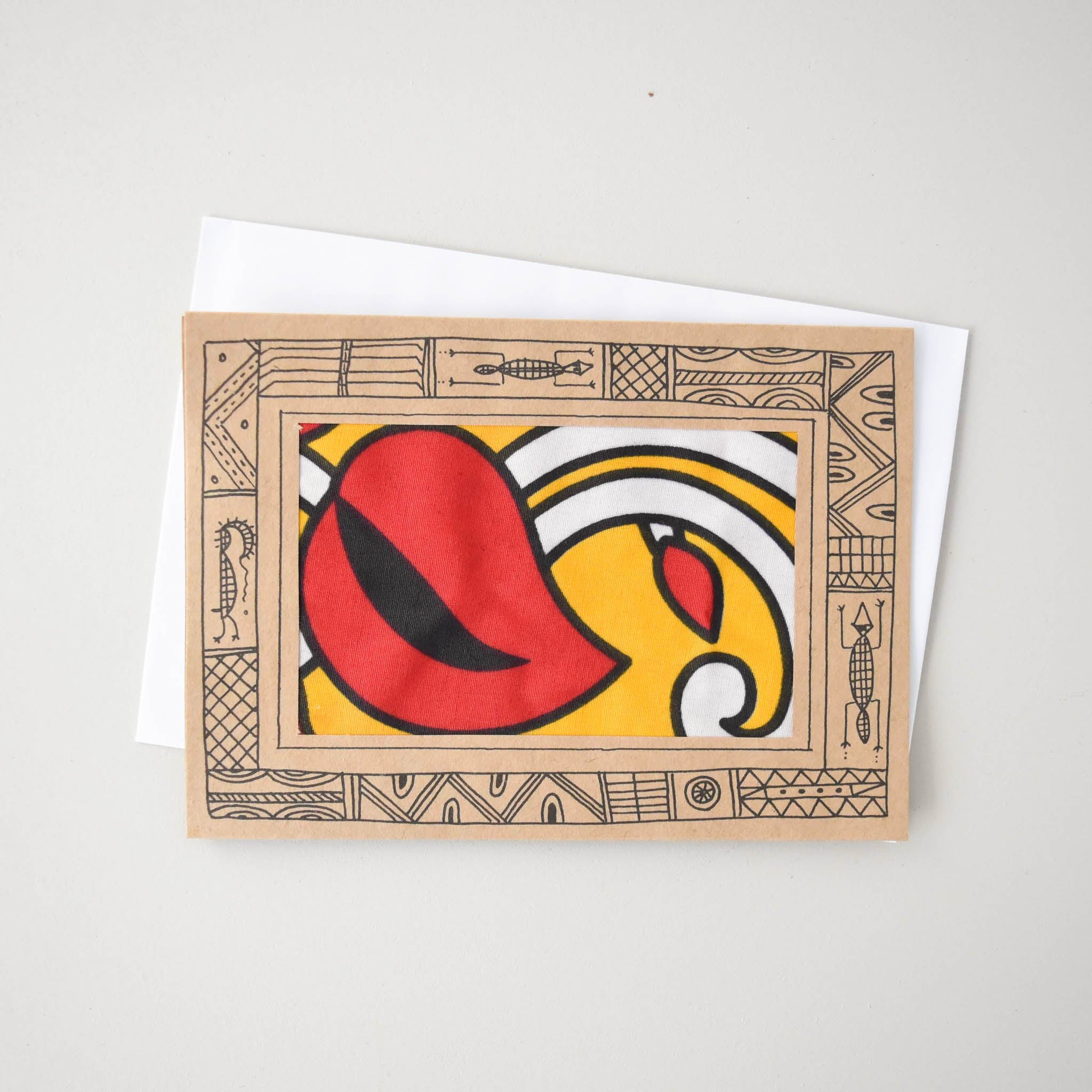 Kanga Frame Card - Kenyan materials and design for a fair trade social enterprise