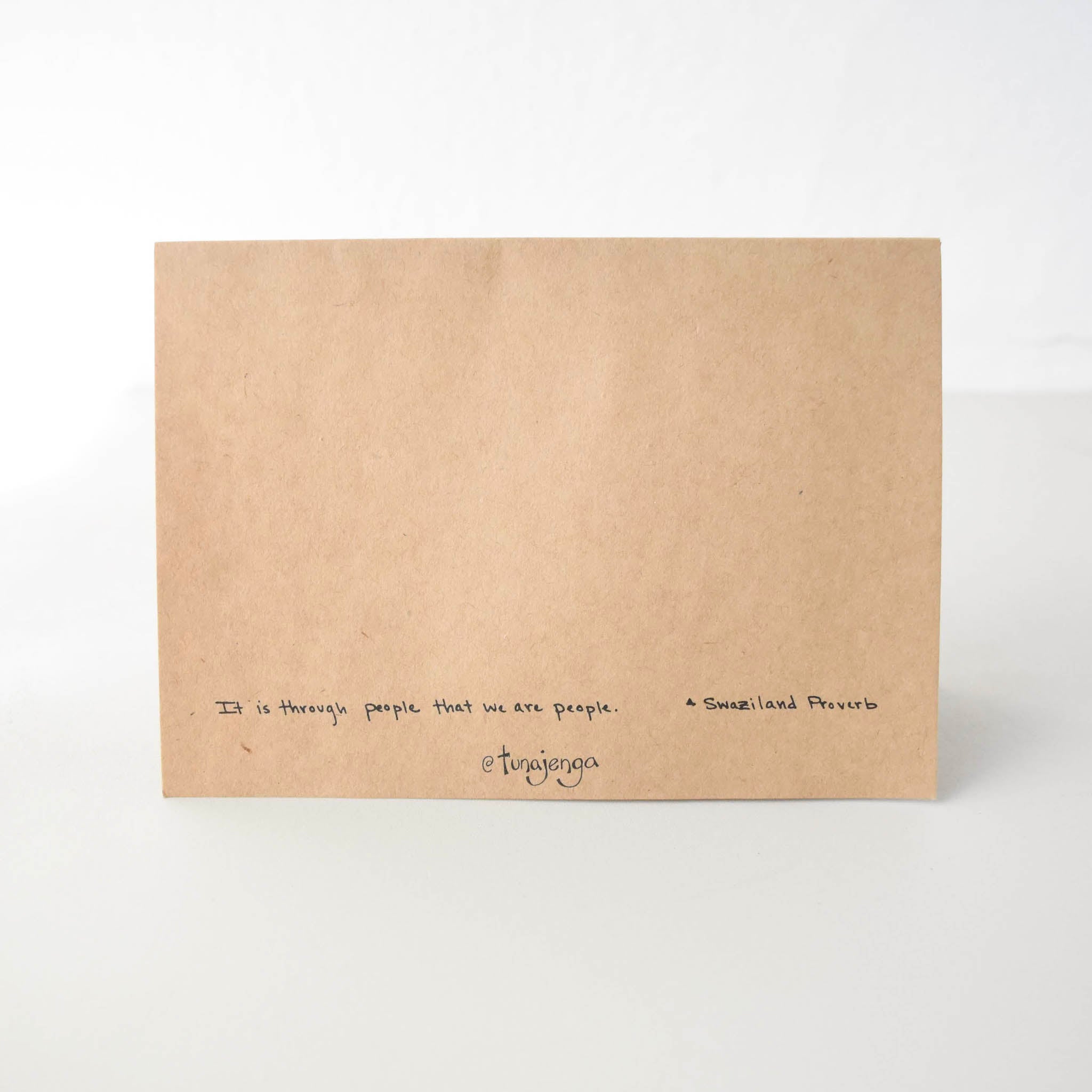 Kanga Frame Card - Kenyan materials and design for a fair trade social enterprise
