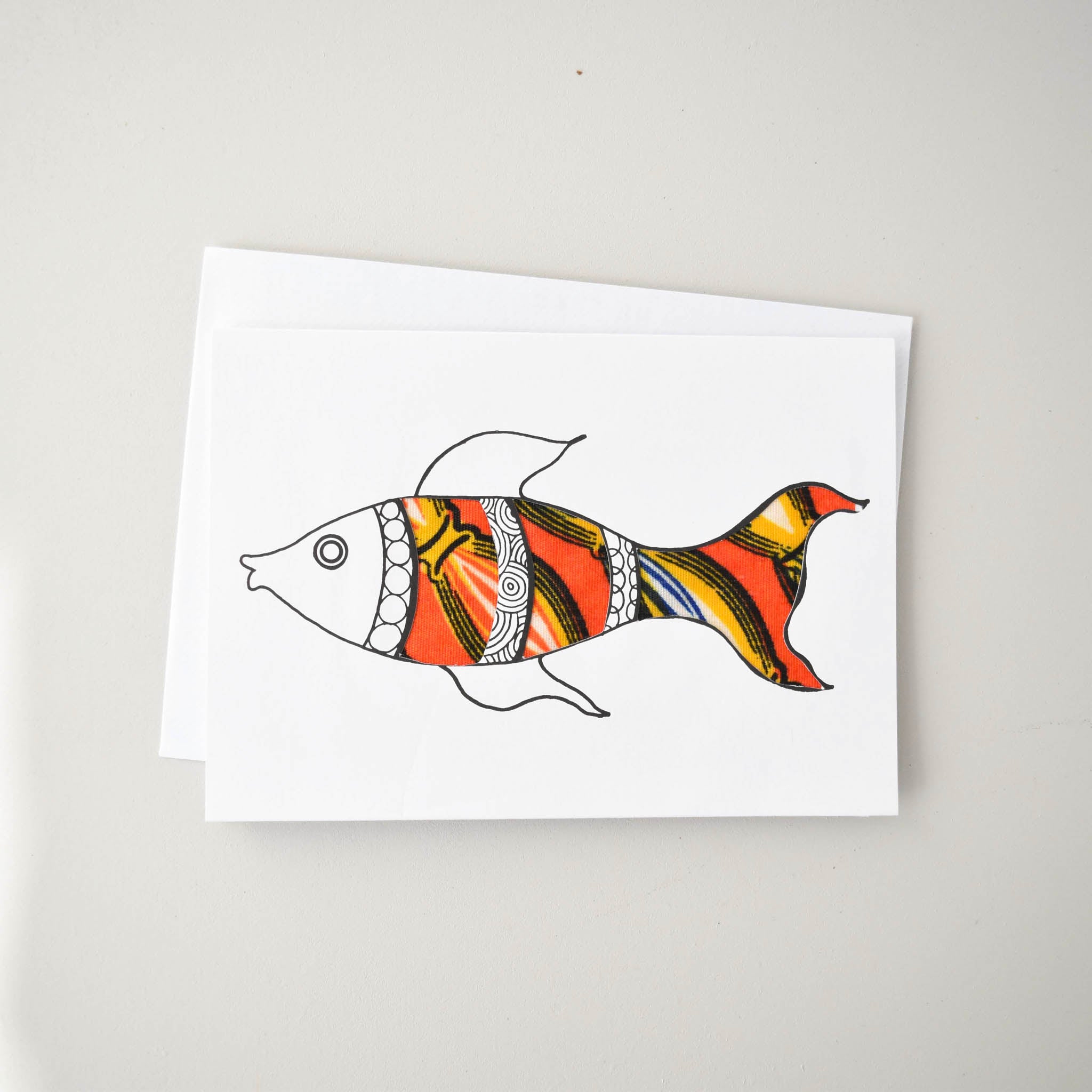 Fish Card - Kenyan materials and design for a fair trade boutique