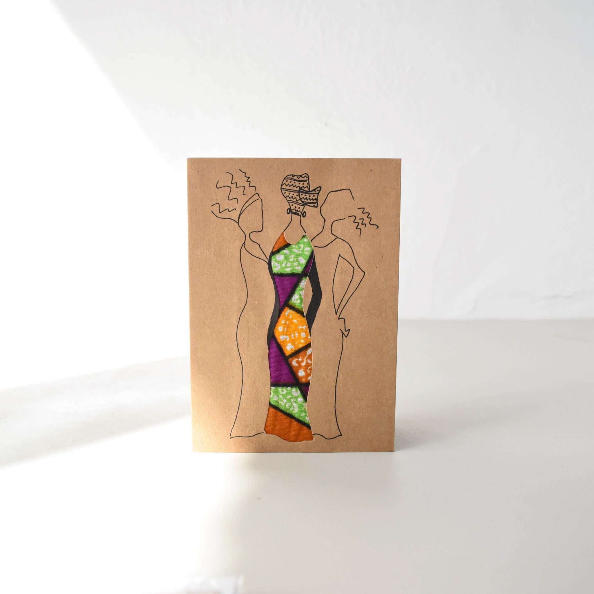 Women Chatting Card - Kenyan materials and design for a fair trade social enterprise