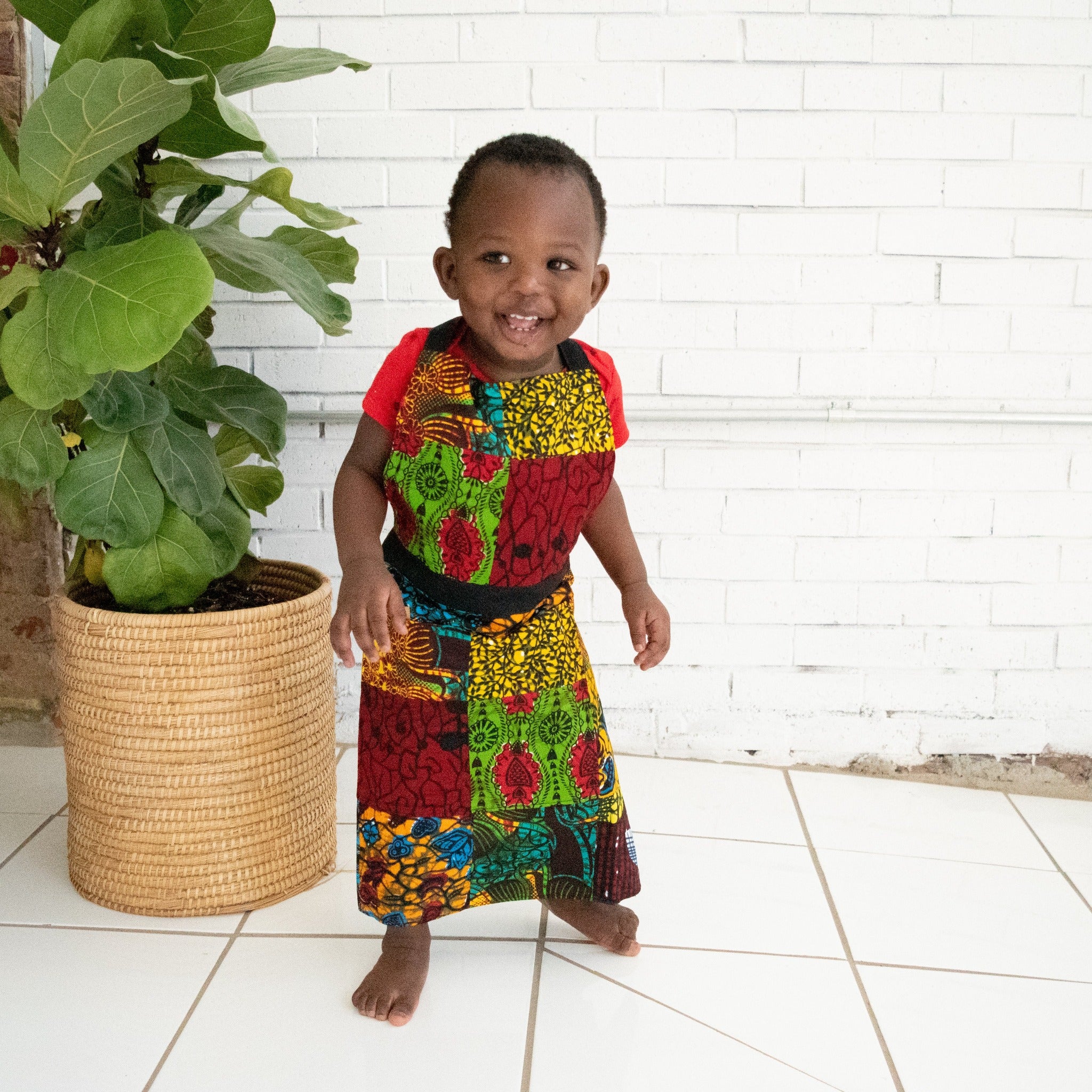 Original Patch Play Apron-handmade by the women of Amani Uganda for a Fair Trade boutique