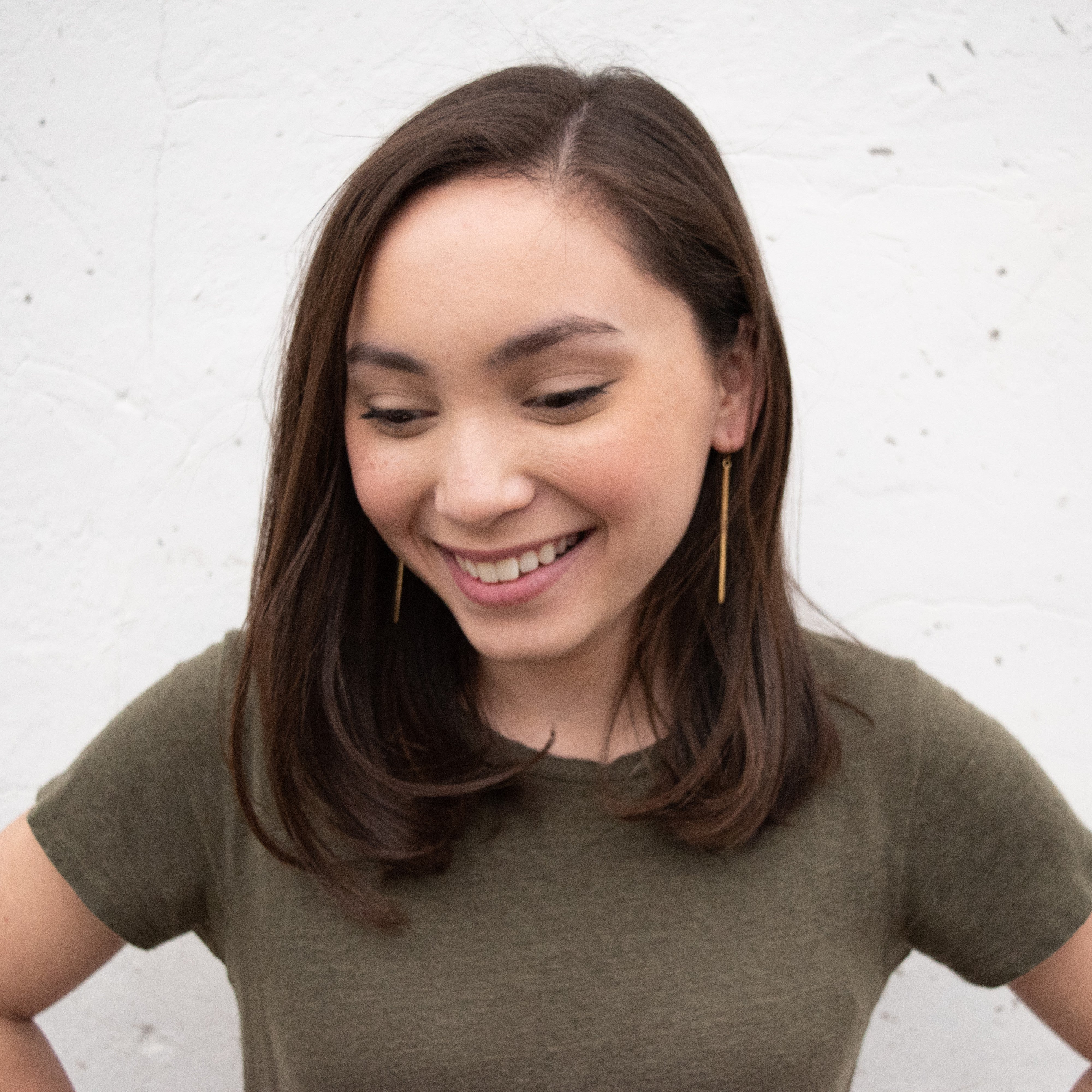 Brass Tube Earrings - Kenyan materials and design for a fair trade social enterprise