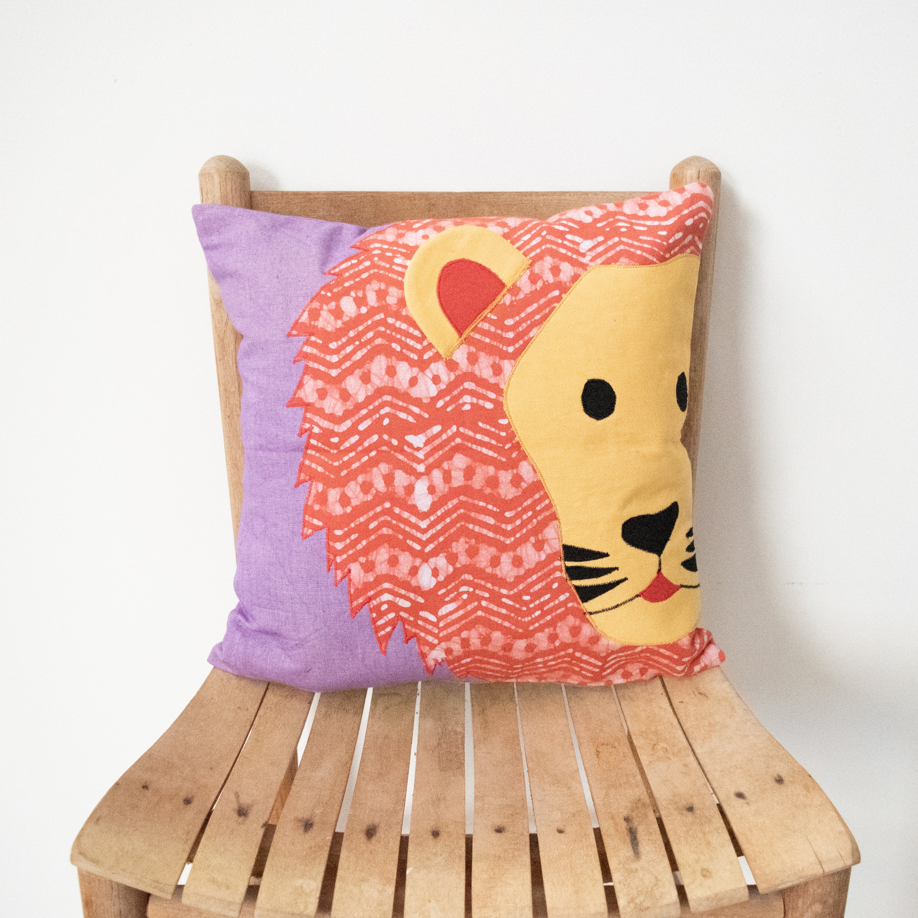 Animal Kingdom Pillow Case - handmade by the women of Amani using Kenyan materials for a Fair Trade boutique