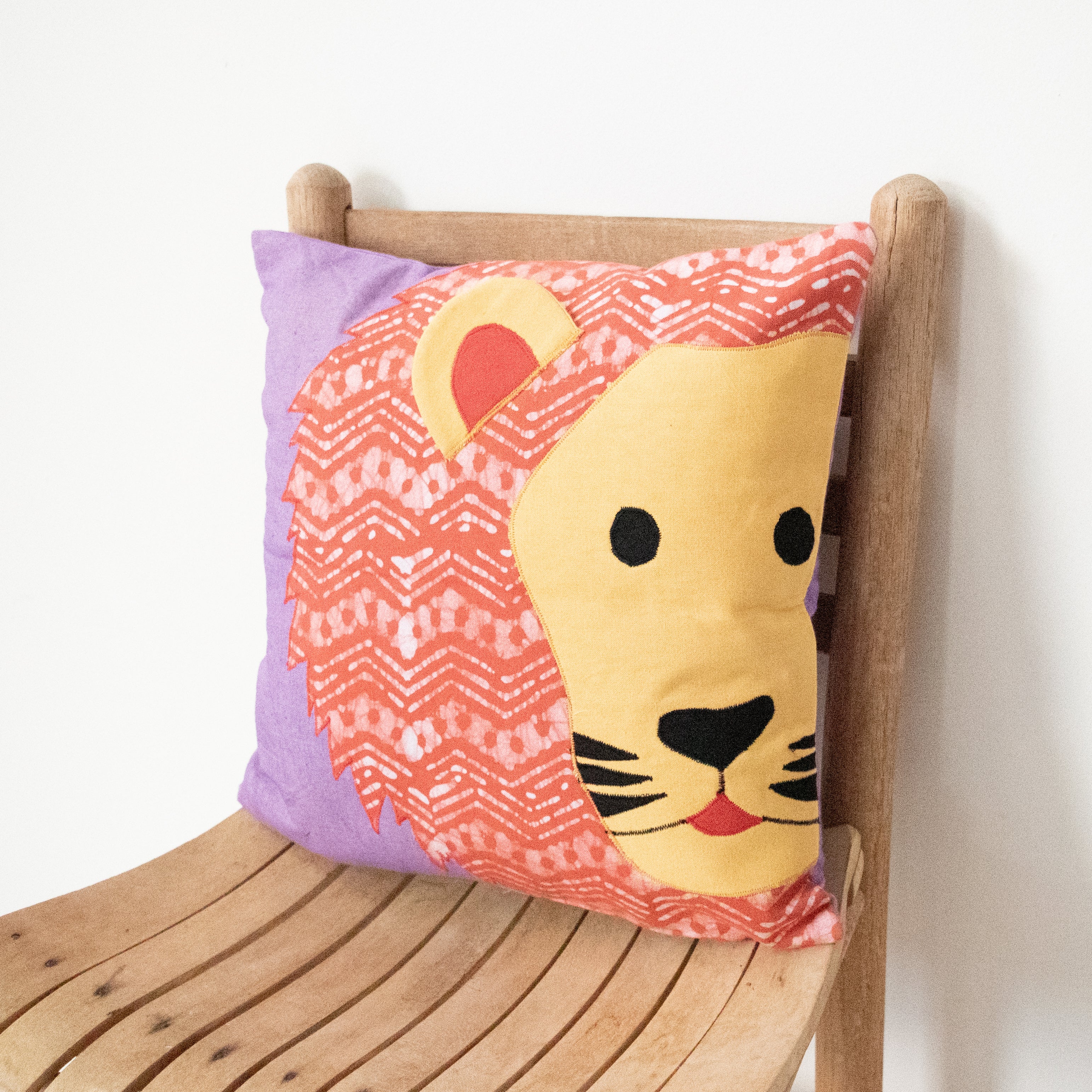 Animal Kingdom Pillow Case - handmade by the women of Amani using Kenyan materials for a Fair Trade boutique