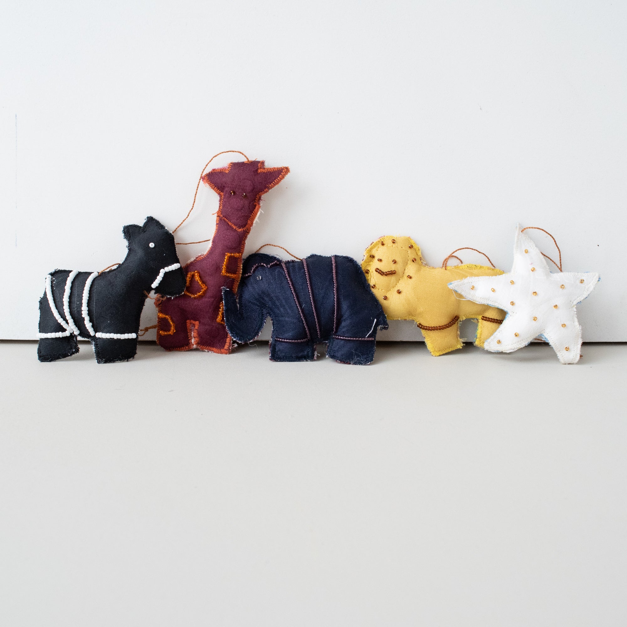 Animal Ornament Set- made for a fair trade social enterprise