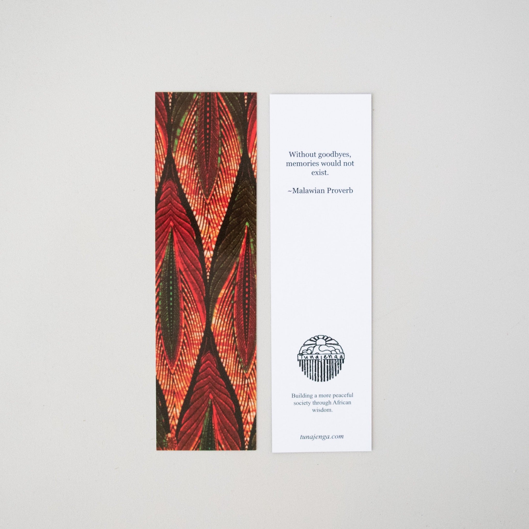African Print Bookmark - Kenyan materials and design for a fair trade social enterprise