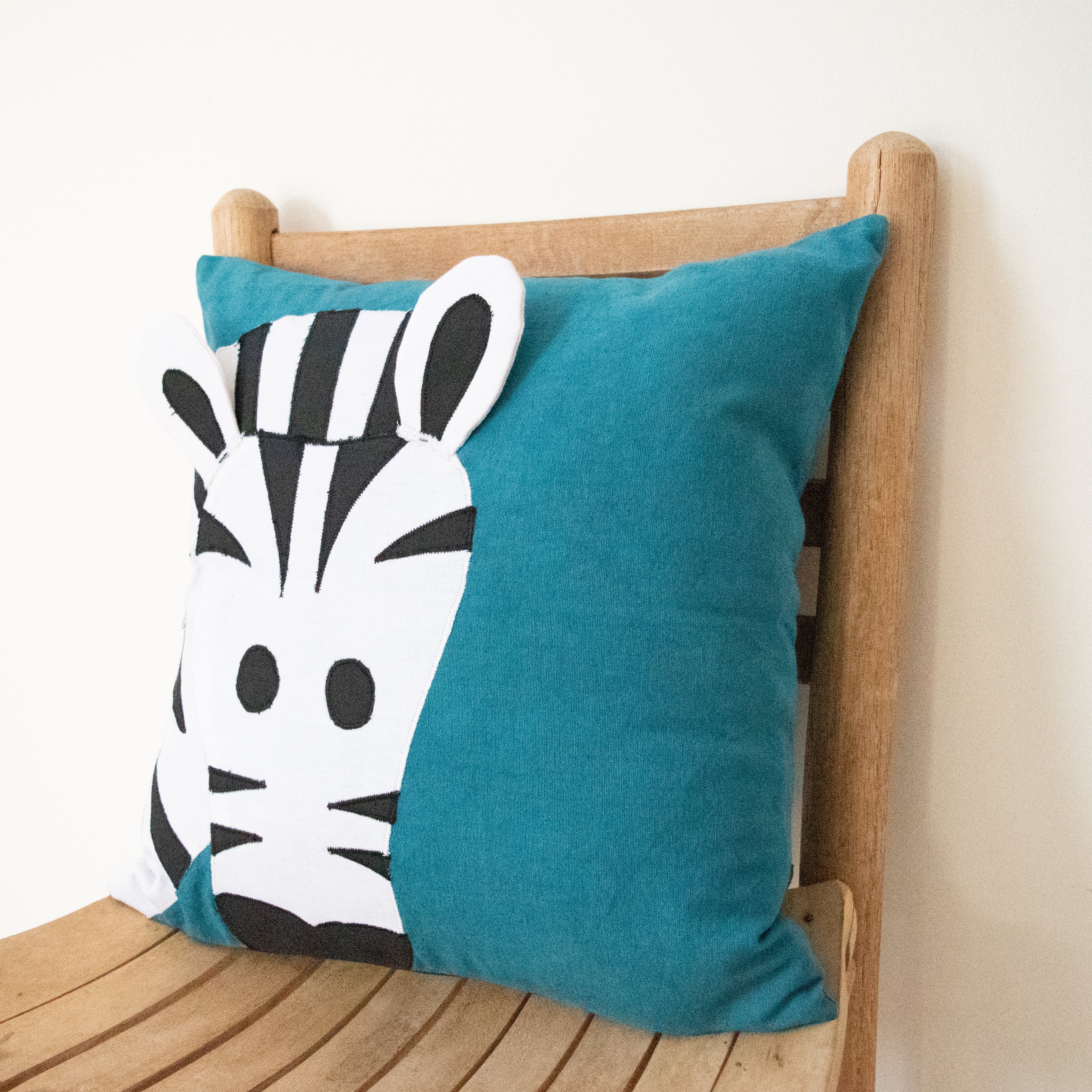 Animal Kingdom Pillow Case - handmade by the women of Amani using Kenyan materials for a Fair Trade boutique