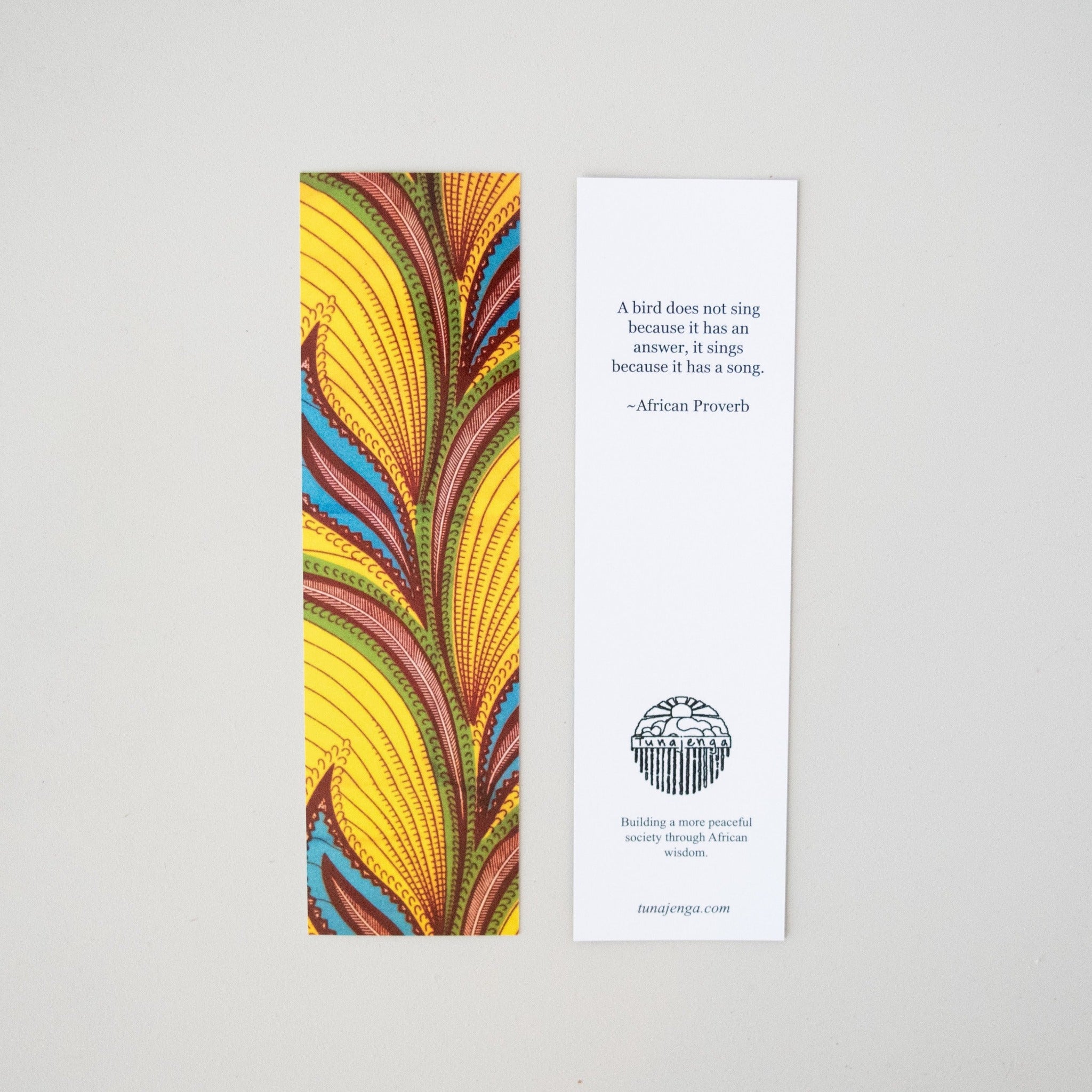 African Print Bookmark - Kenyan materials and design for a fair trade boutique