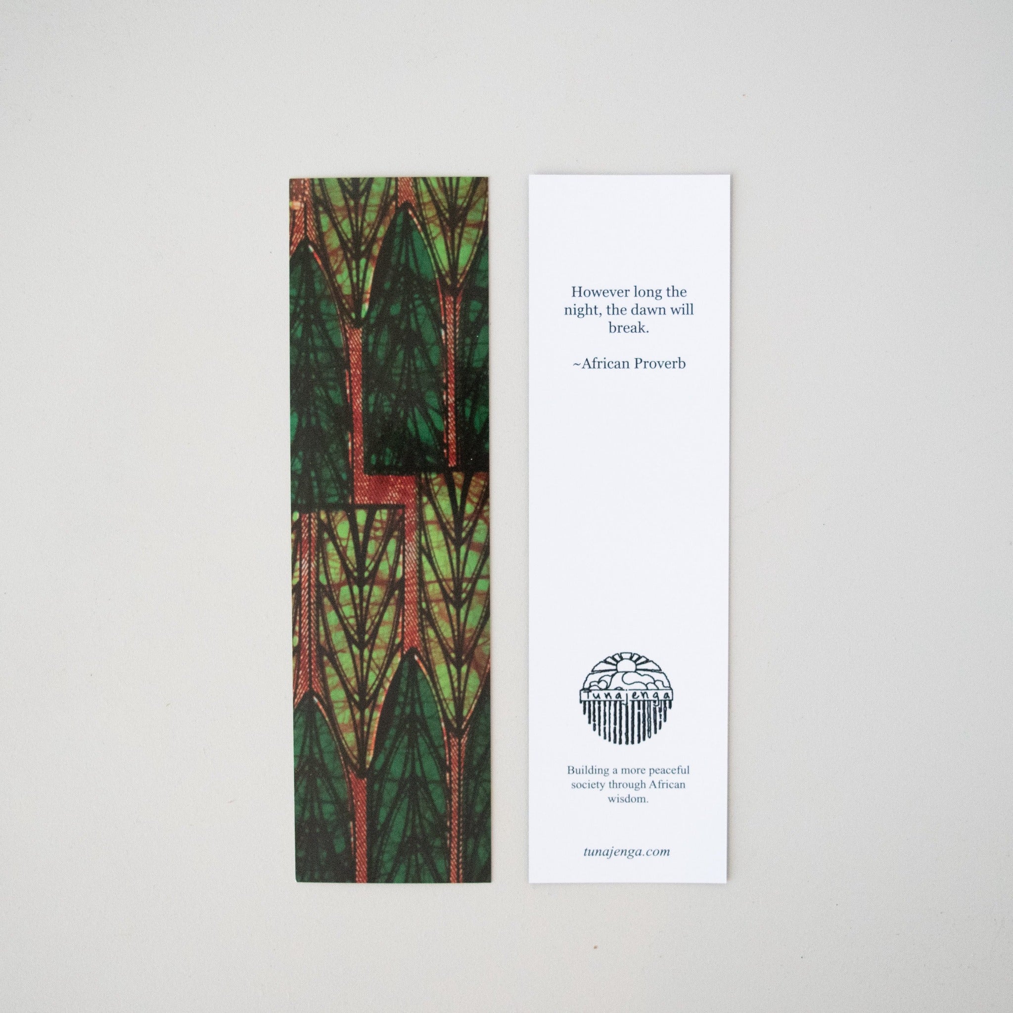 African Print Bookmark - Kenyan materials and design for a fair trade social enterprise