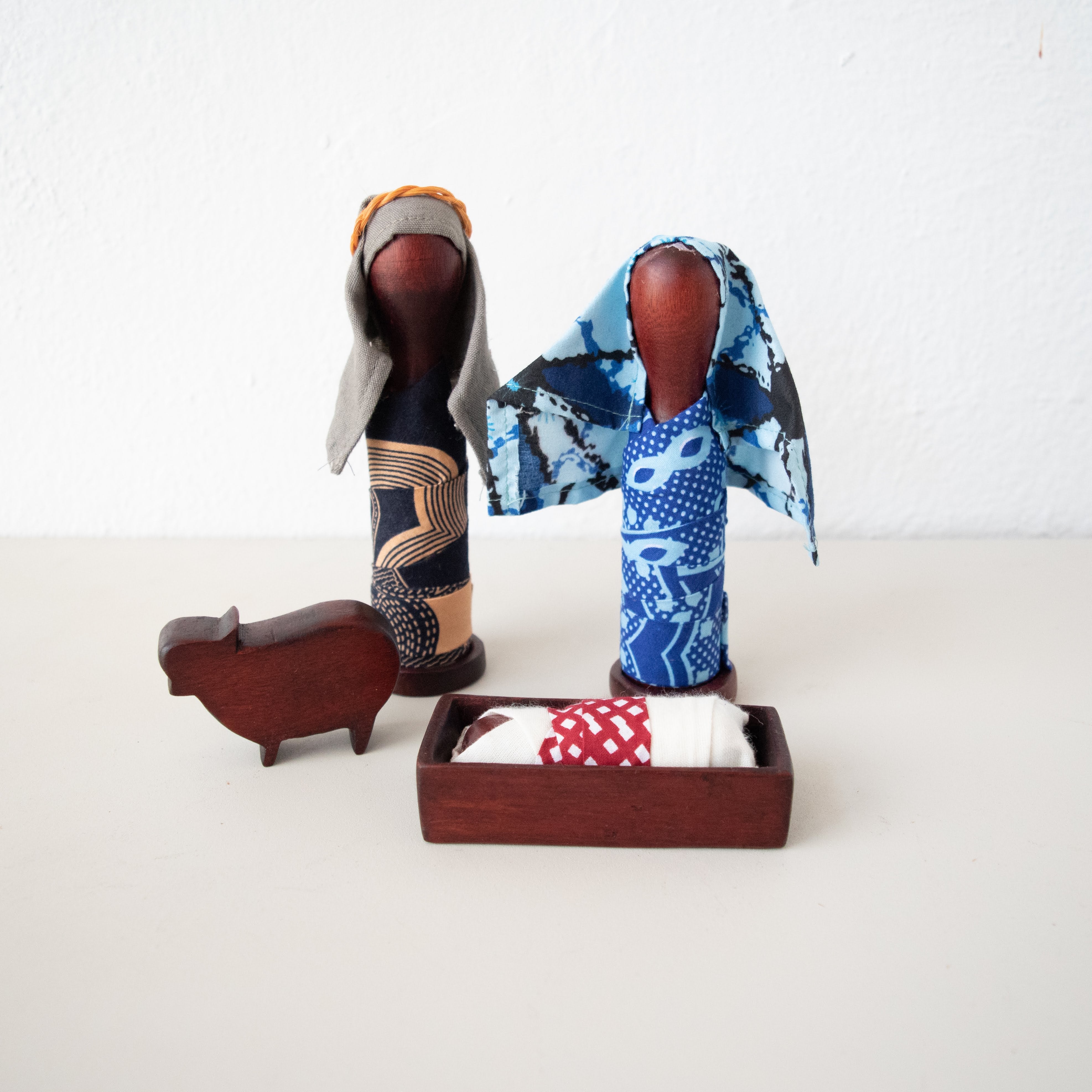 Nativity Peg Set - Kenyan materials and design for a fair trade boutique