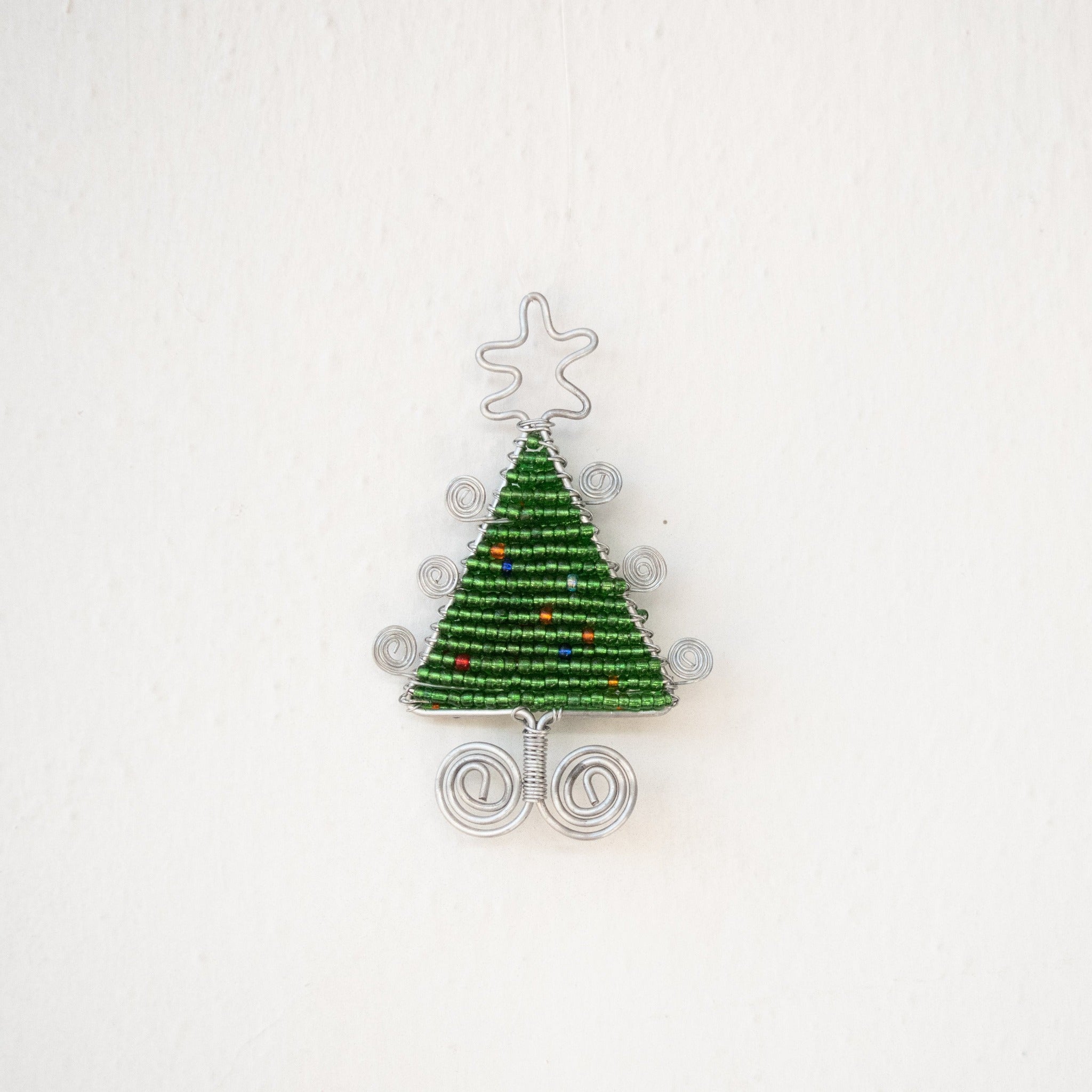 Beaded Christmas Tree Ornament - handmade by Kenyan market artisans for a Fair Trade social enterprise