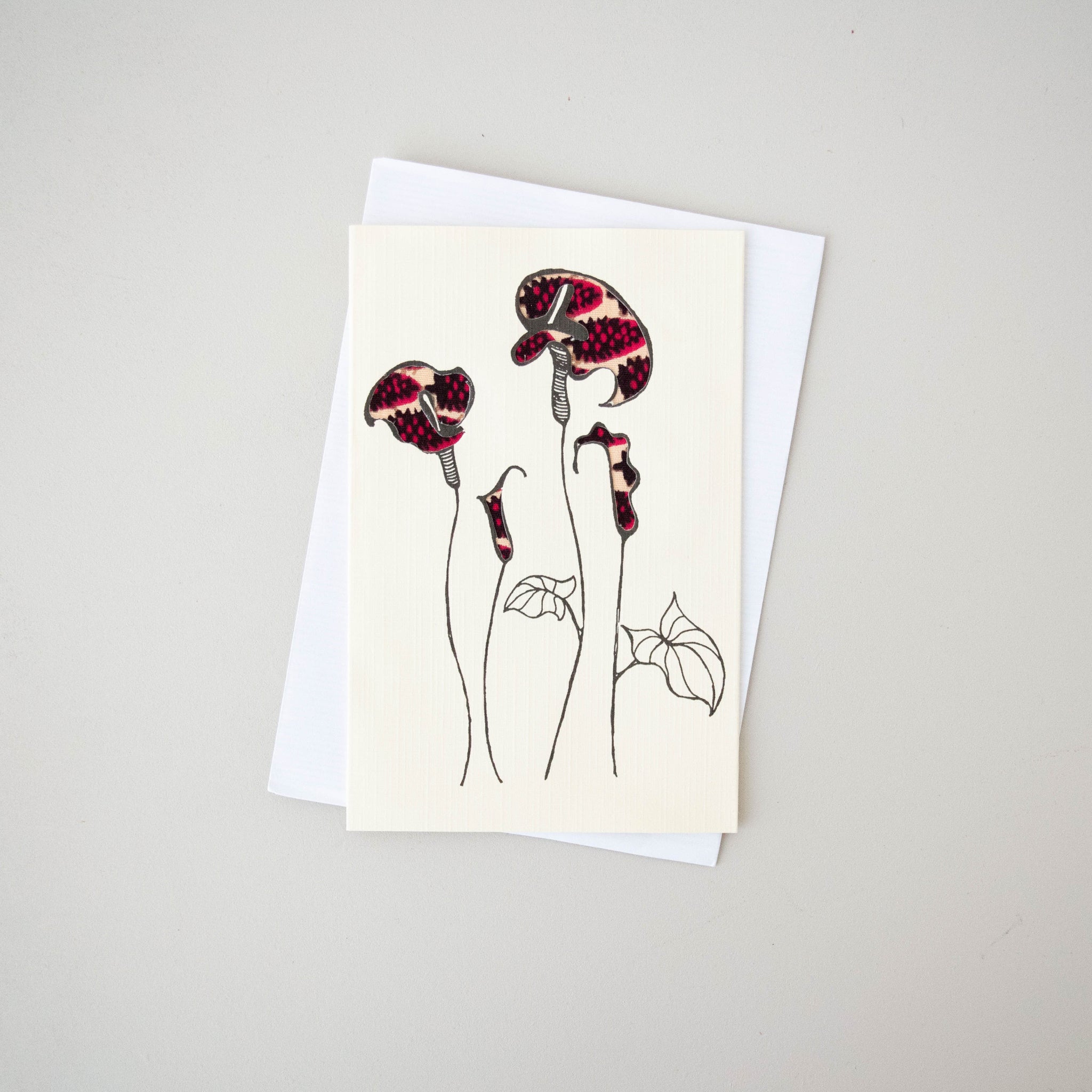 Peace Lily Card - Kenyan materials and design for a fair-trade social enterprise