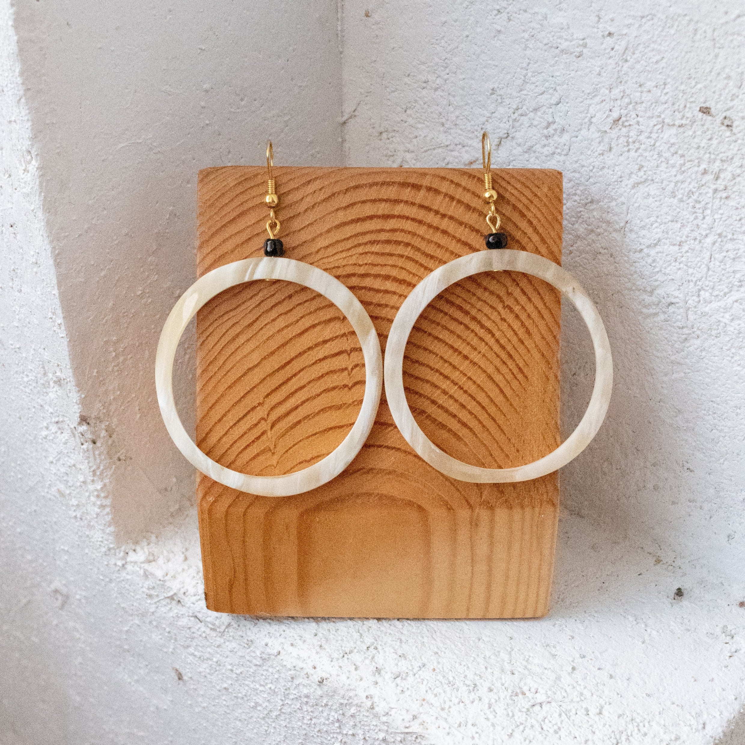 Horn Hoop Earrings - Kenyan materials and design for a Fair Trade social enterprise