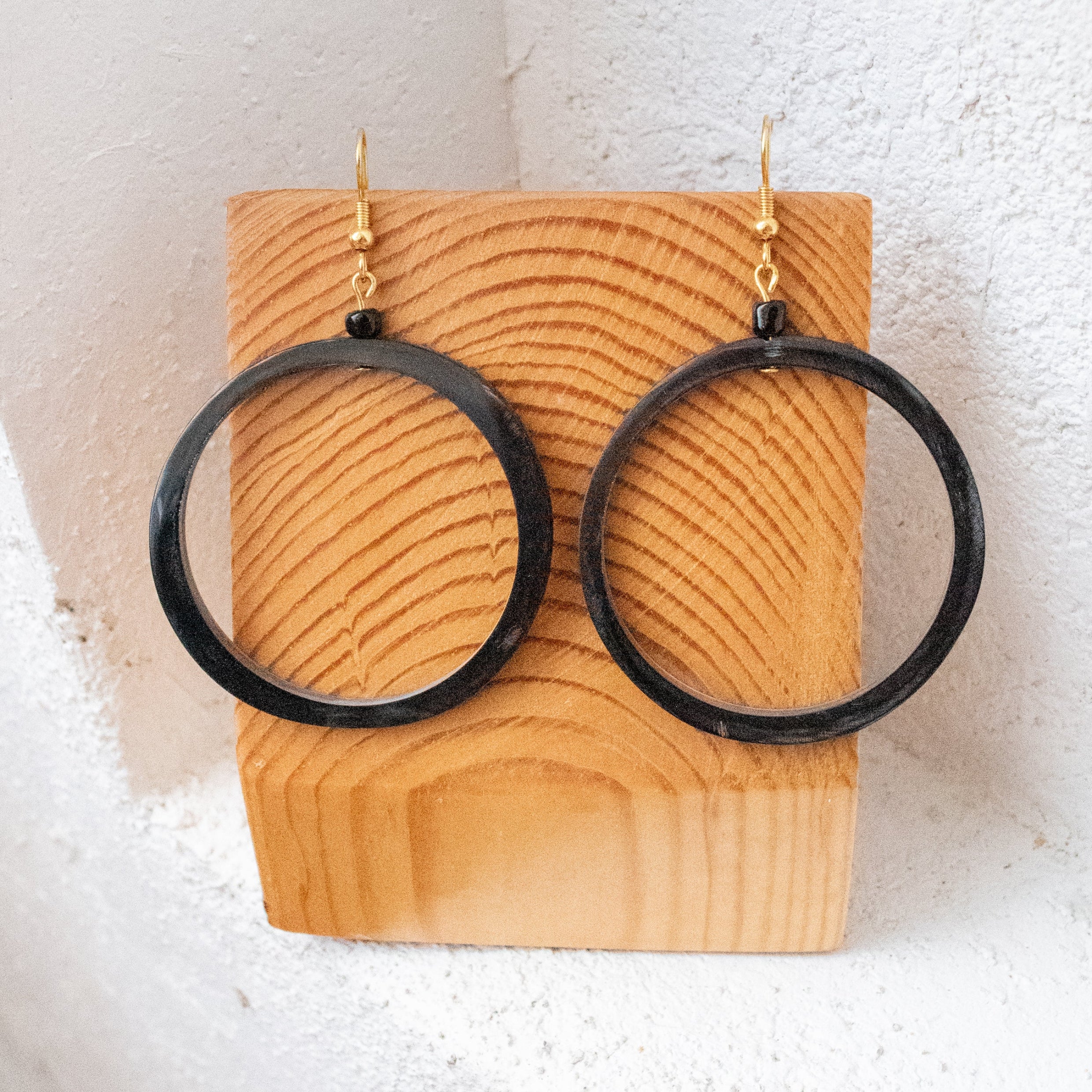 Horn Hoop Earrings - Kenyan materials and design for a Fair Trade social enterprise