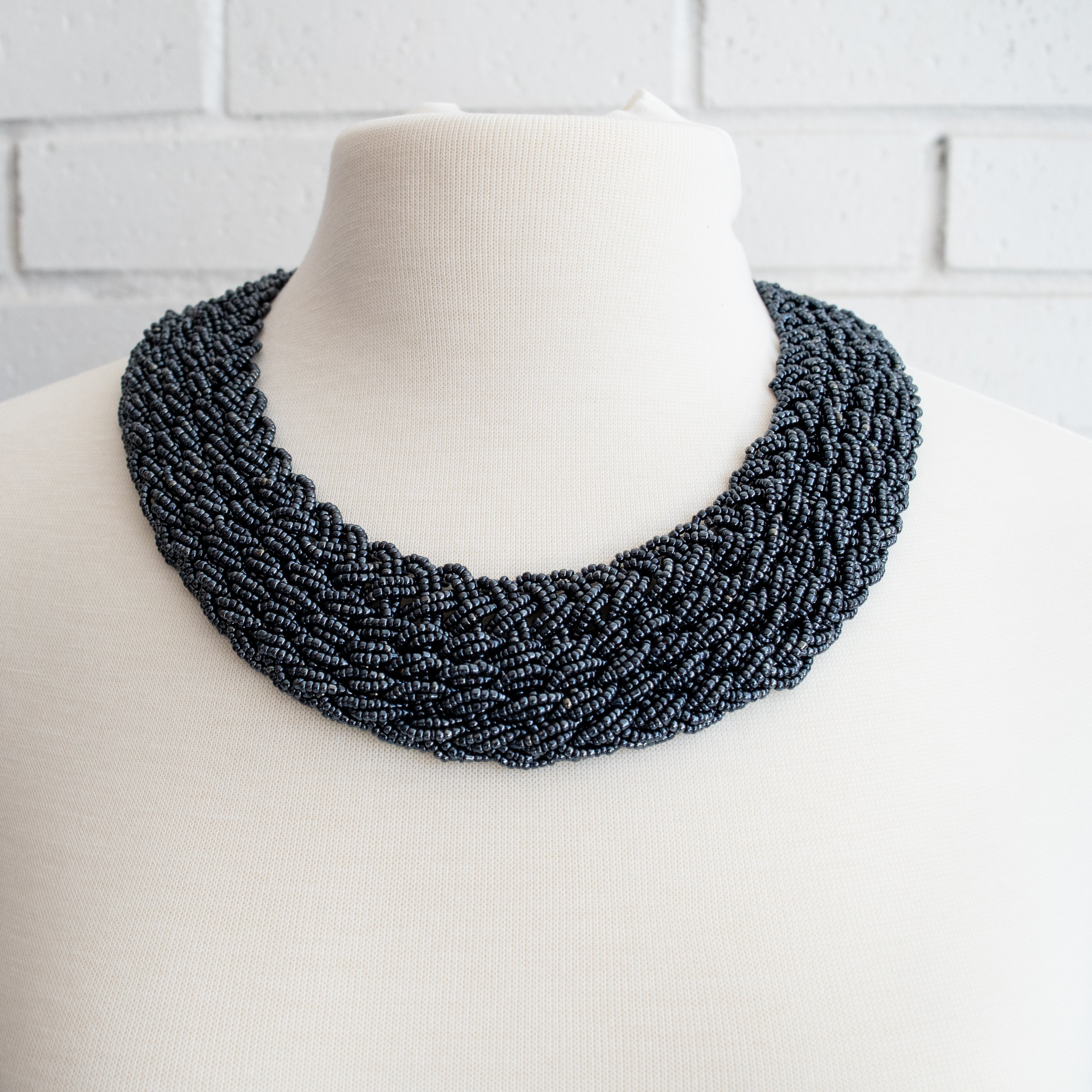 Braided Bead Collar - Kenyan materials and design for a fair trade boutique