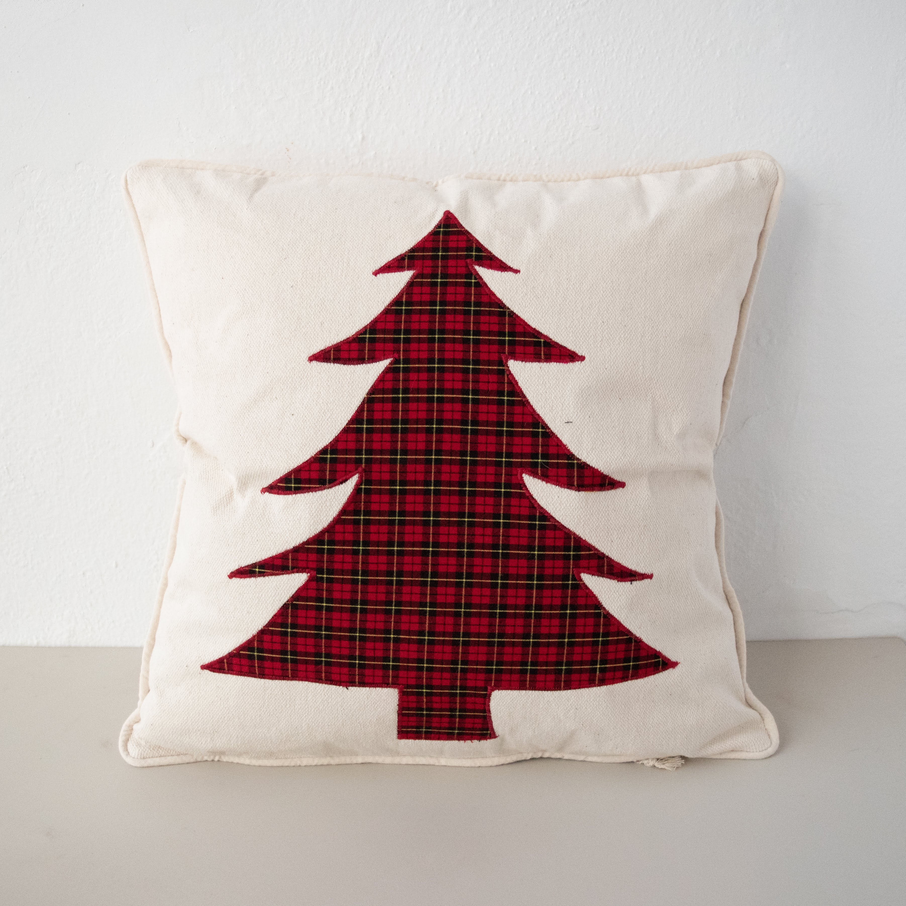 Maasai Christmas Tree Pillow - Kenyan materials and design for a fair trade social enterprise
