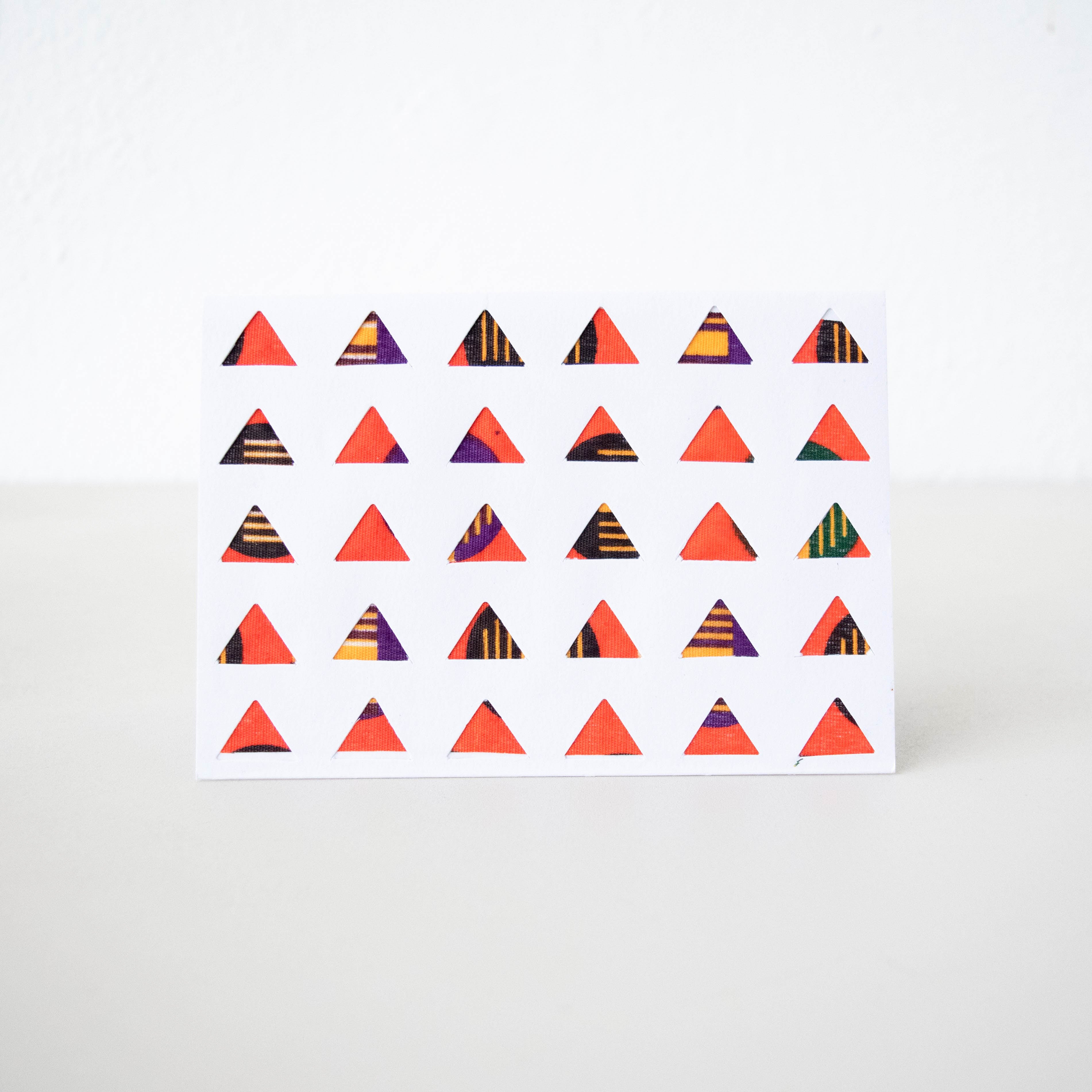 Triangles Card - Kenyan materials and design for a fair trade boutique