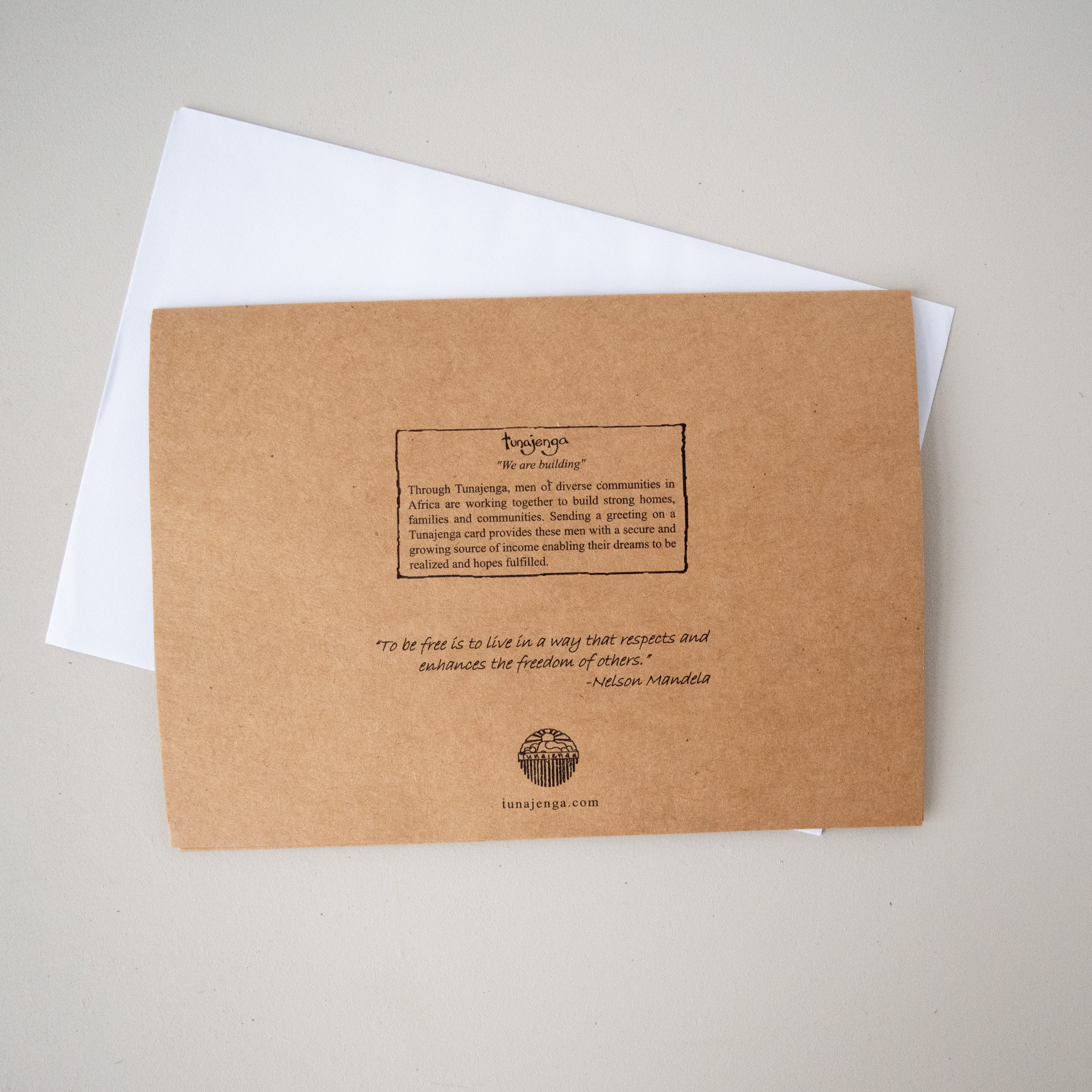 Butterfly Card - Kenyan materials and design for a fair trade boutique