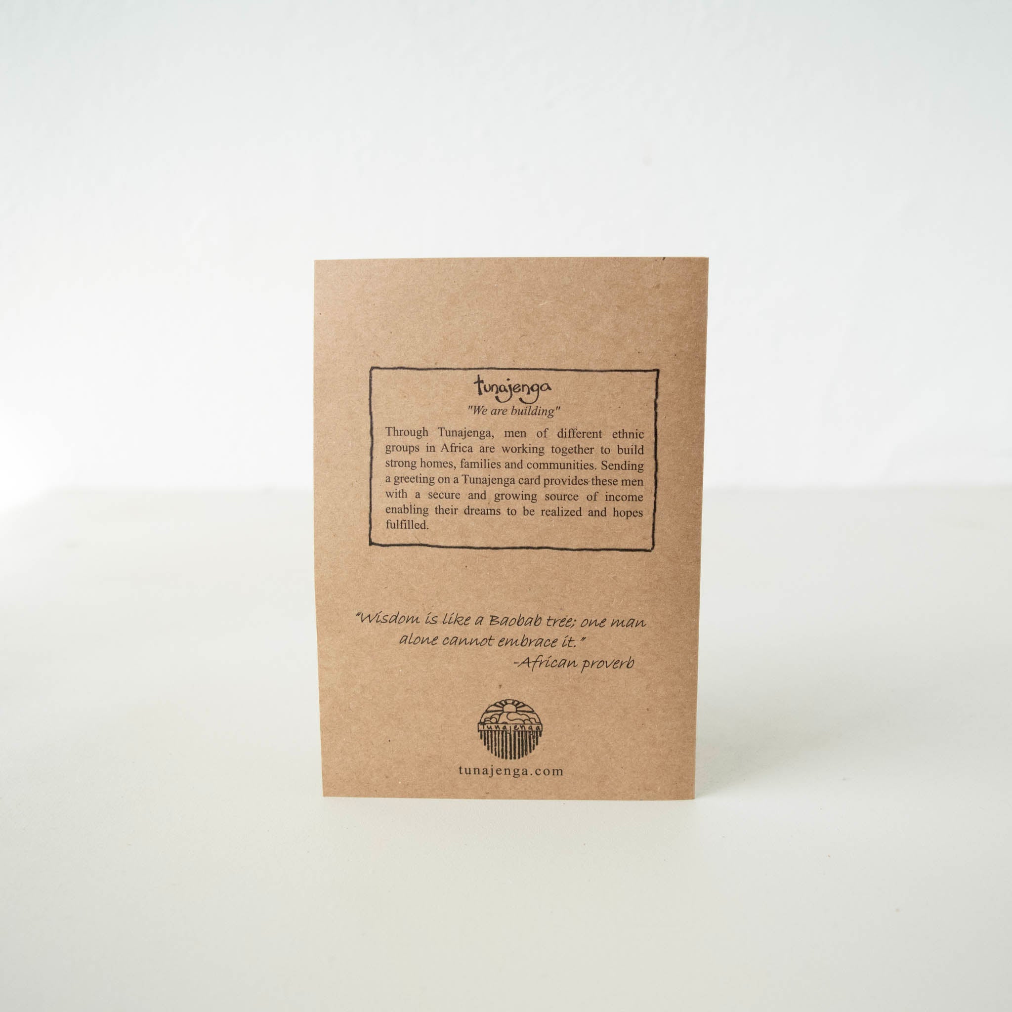 Baobab Tree Card - Kenyan materials and design for a fair trade boutique