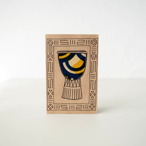 African Drum Card - Kenyan materials and design for a fair trade boutique