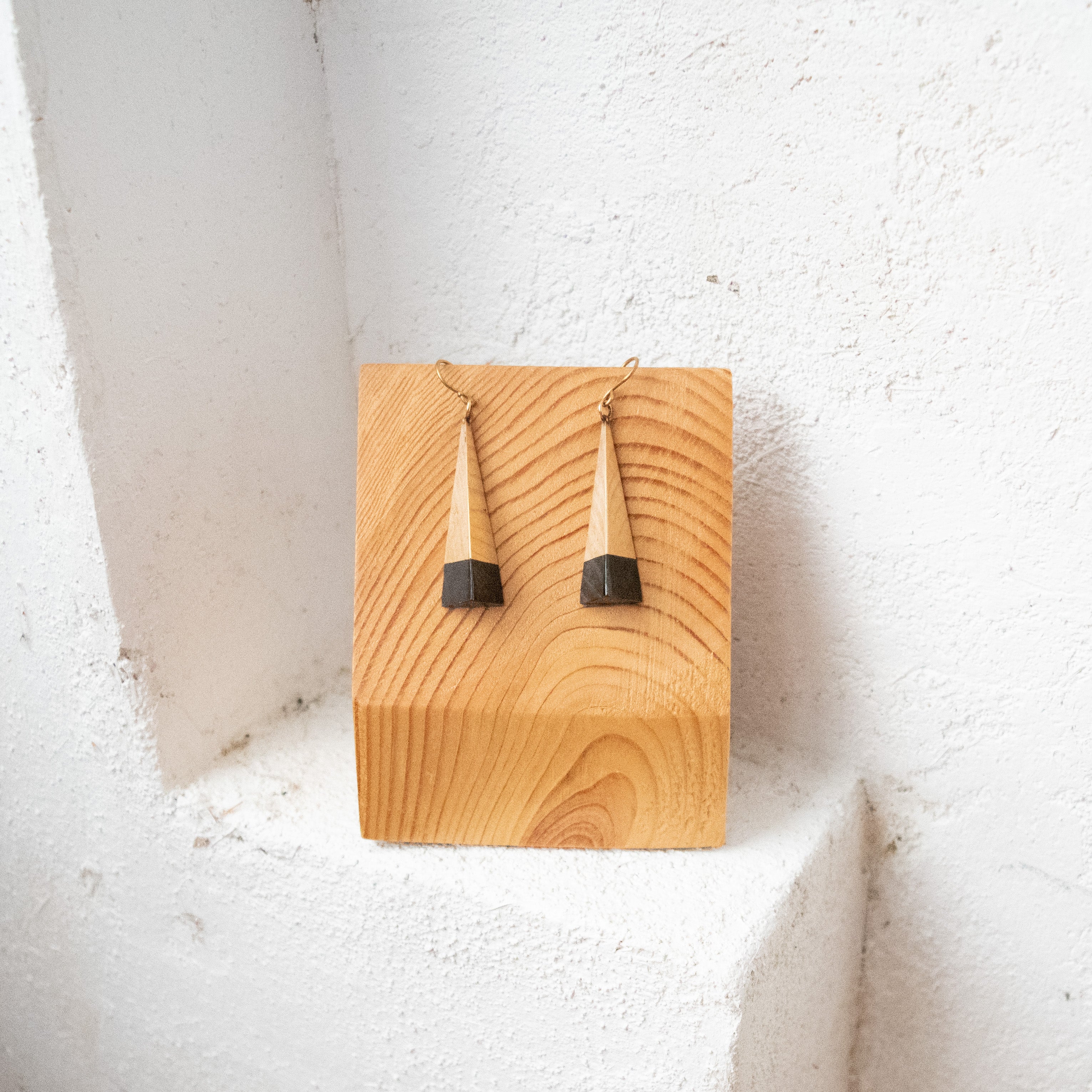 Pyramid Earrings - handmade by market artisans using Kenyan materials for a Fair Trade social enterprise
