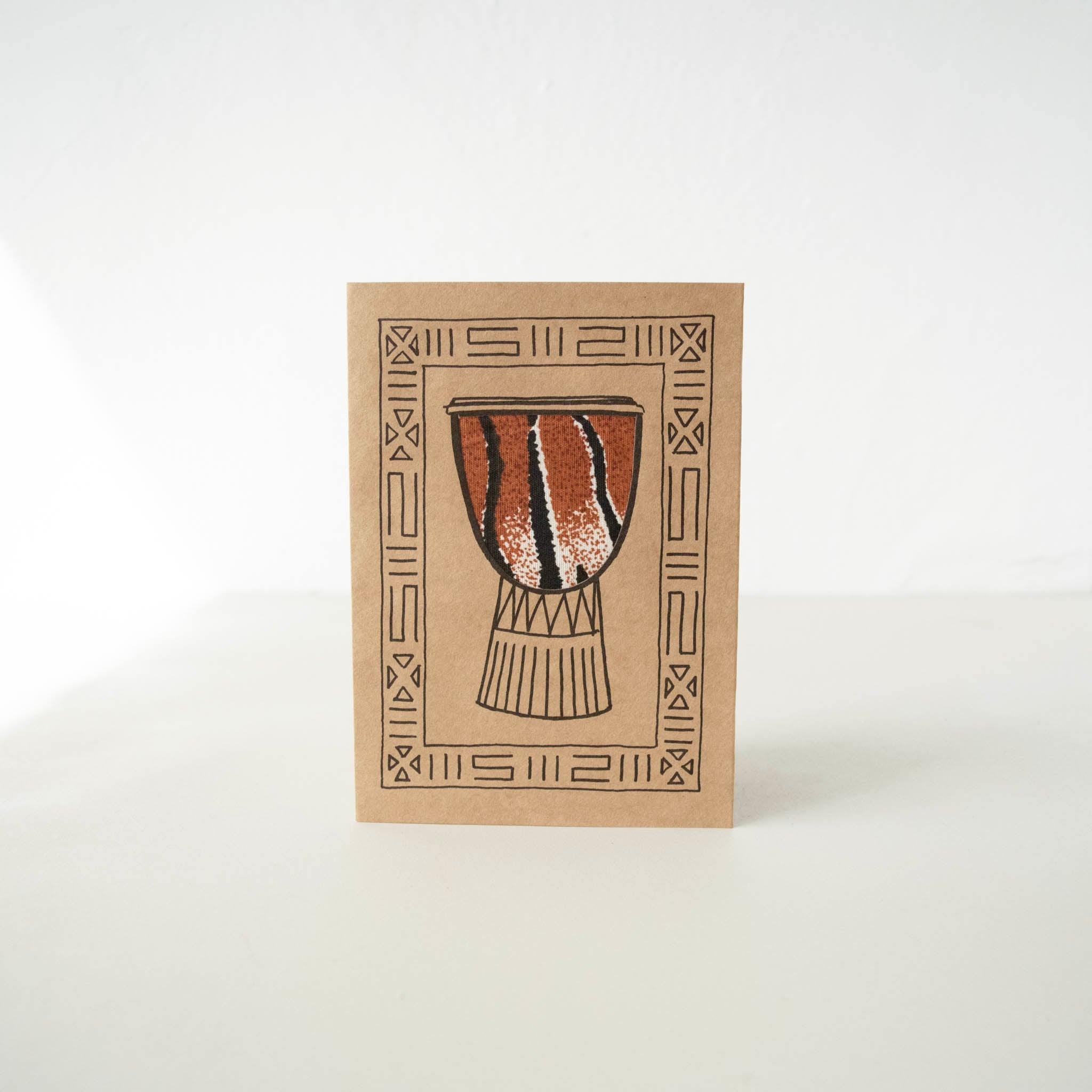 African Drum Card - Kenyan materials and design for a fair trade boutique