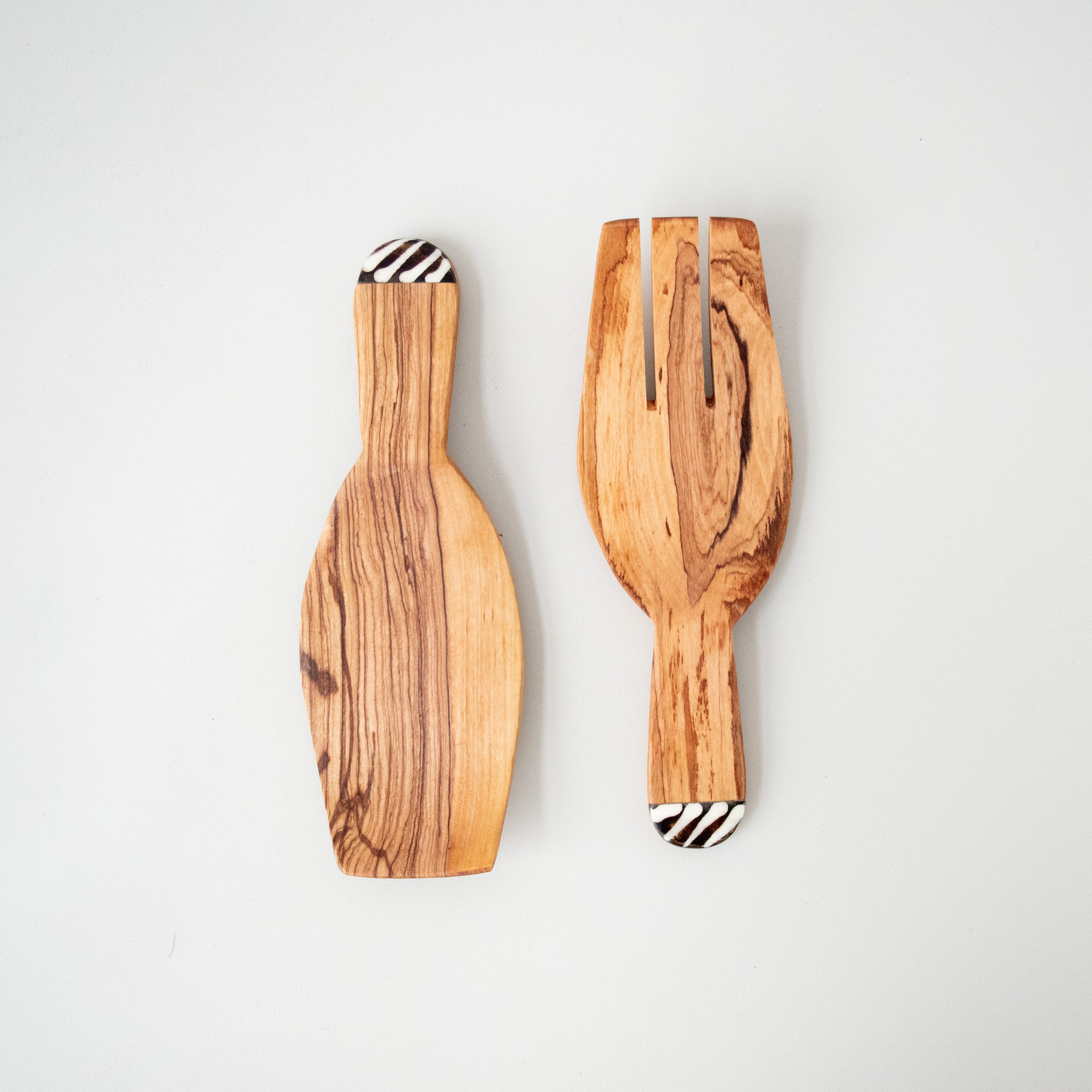 Claw Spoon Set - handmade from Kenyan olive wood by market artisans for a Fair Trade boutique