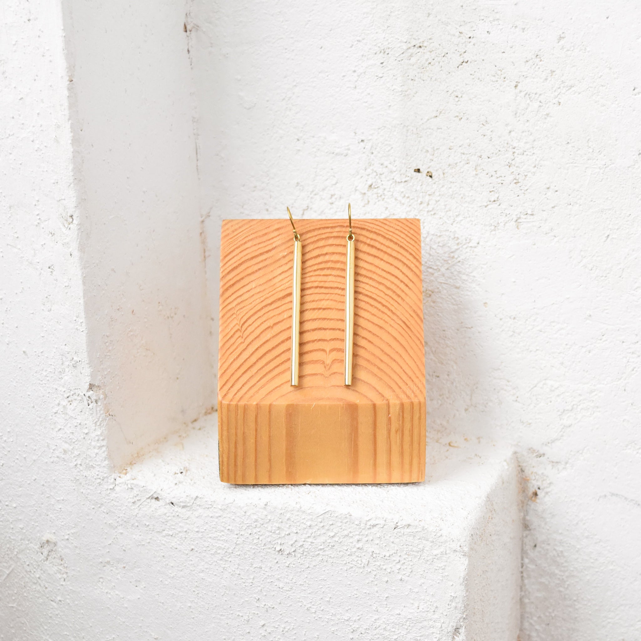 Brass Tube Earrings - Kenyan materials and design for a fair trade social enterprise