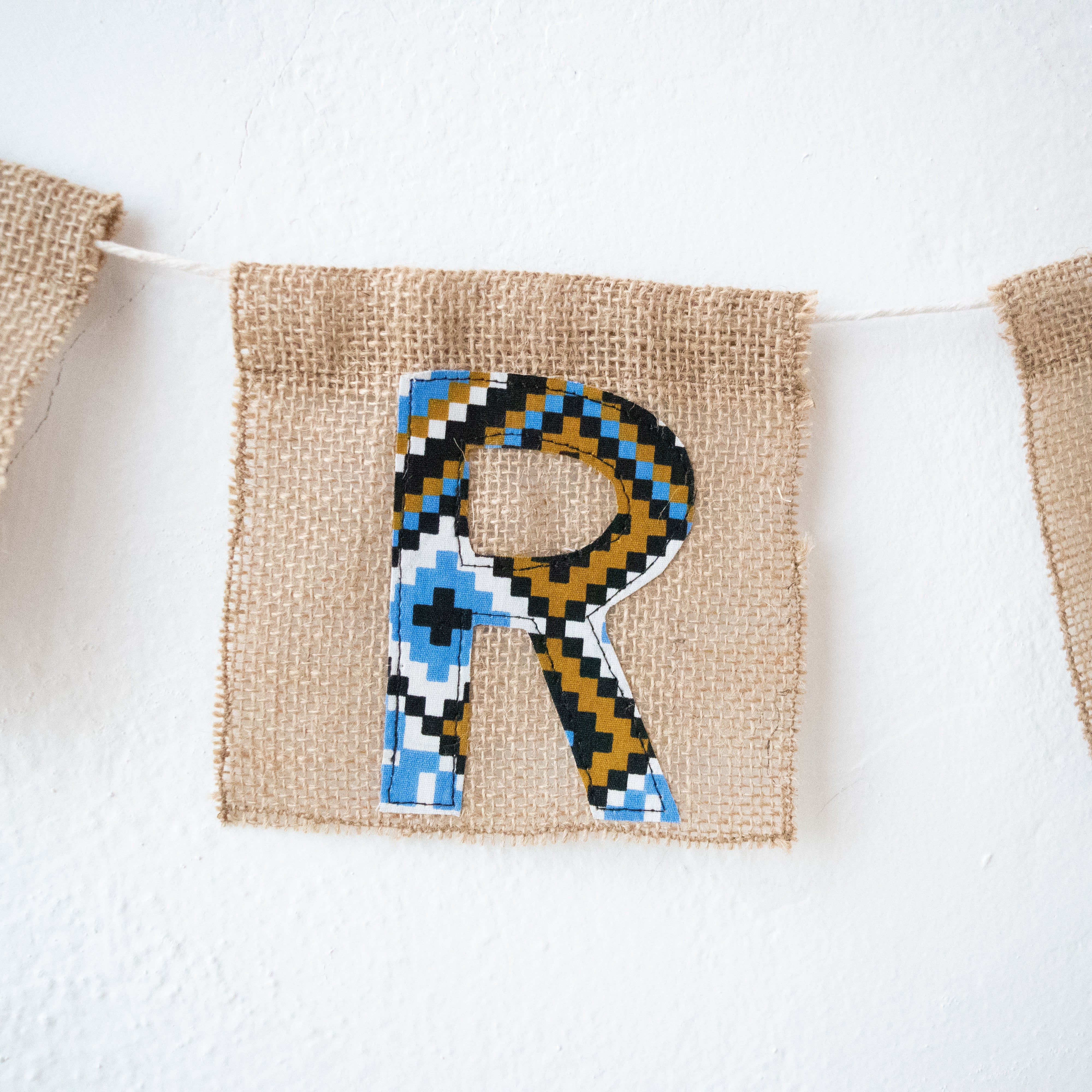Alphabet Letters - Kenyan materials and design for a fair trade boutique