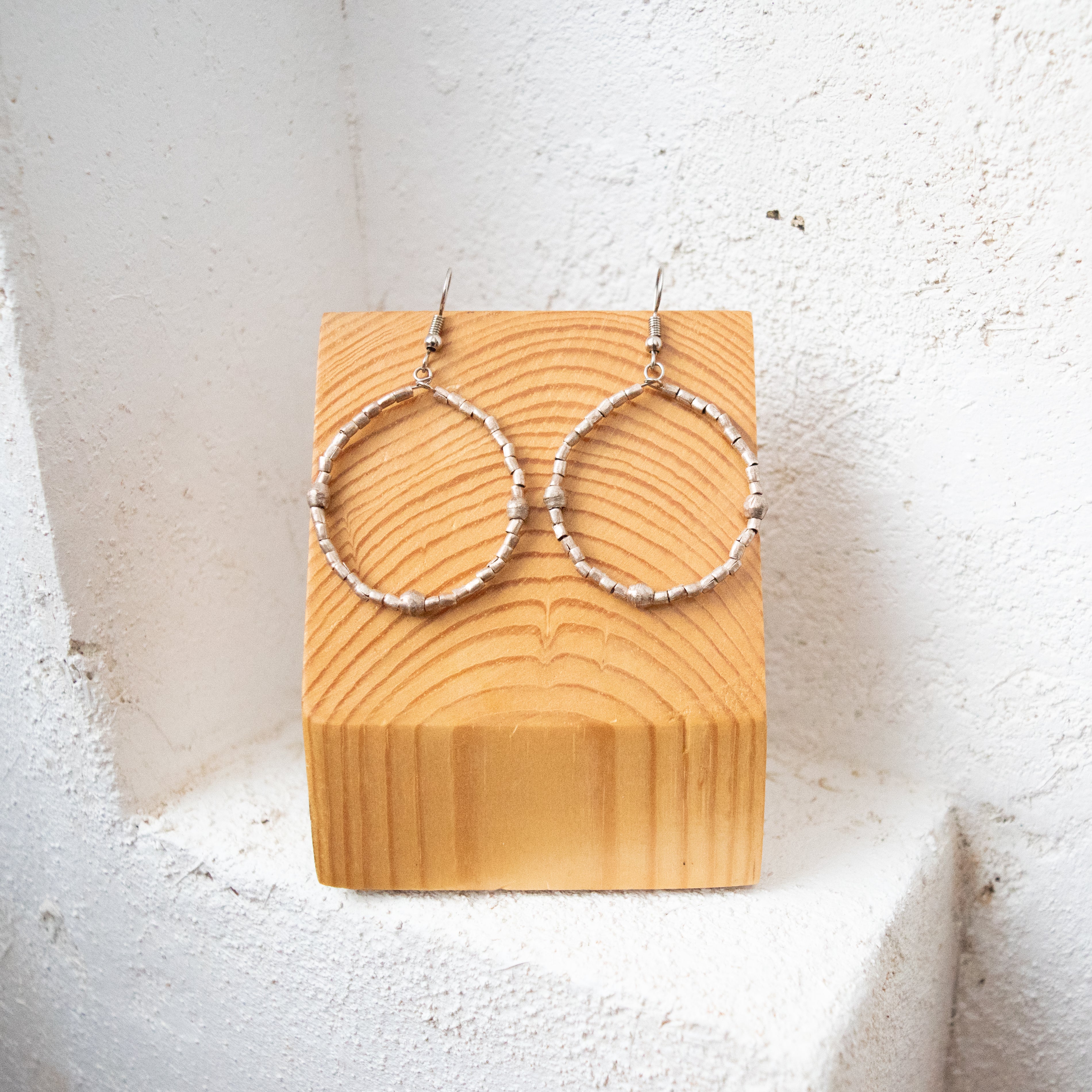 Hoop Earrings - Kenyan materials and design for a fair trade social enterprise