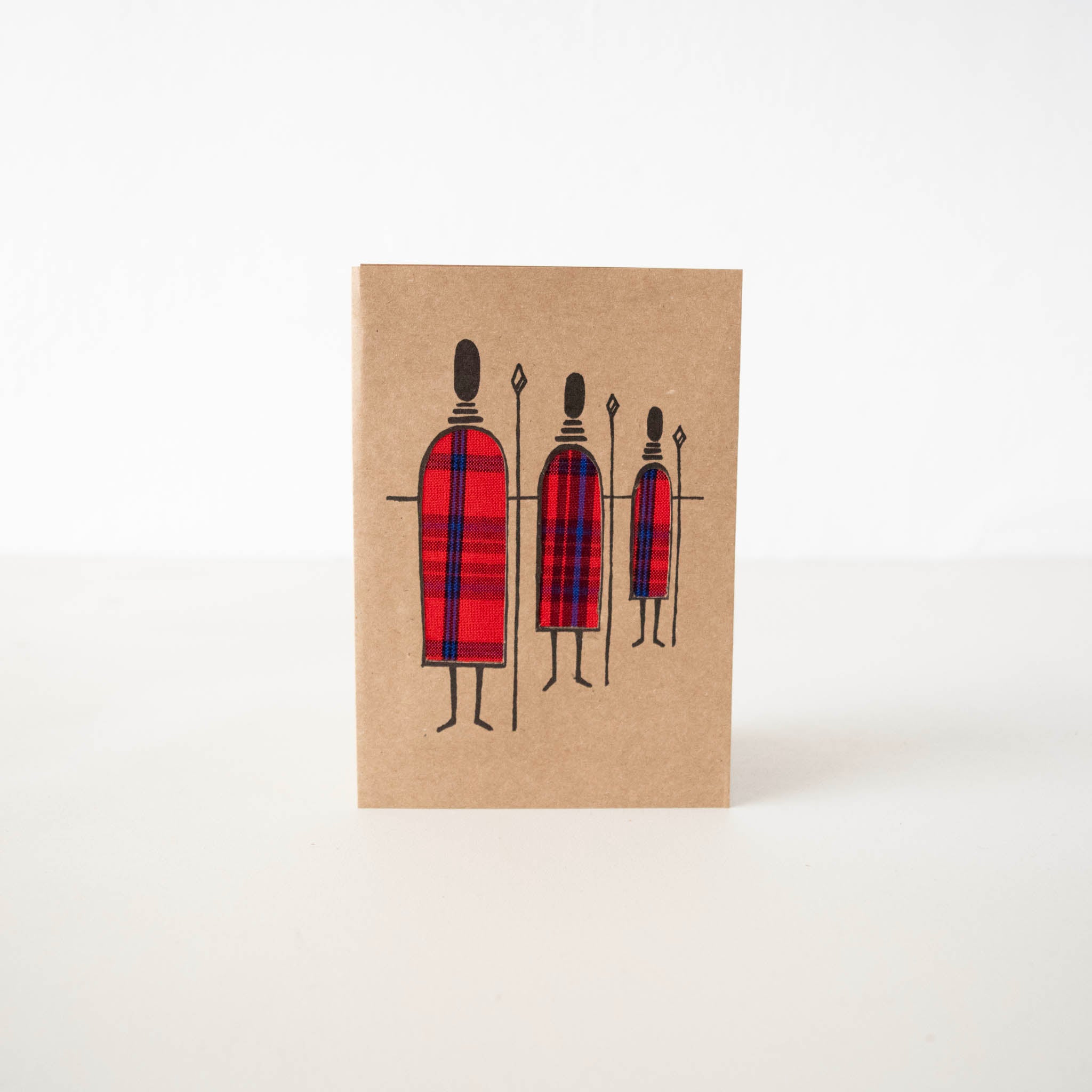 Maasai Men Card hand made by craftsmen in Kenya for a fair trade social enterprise