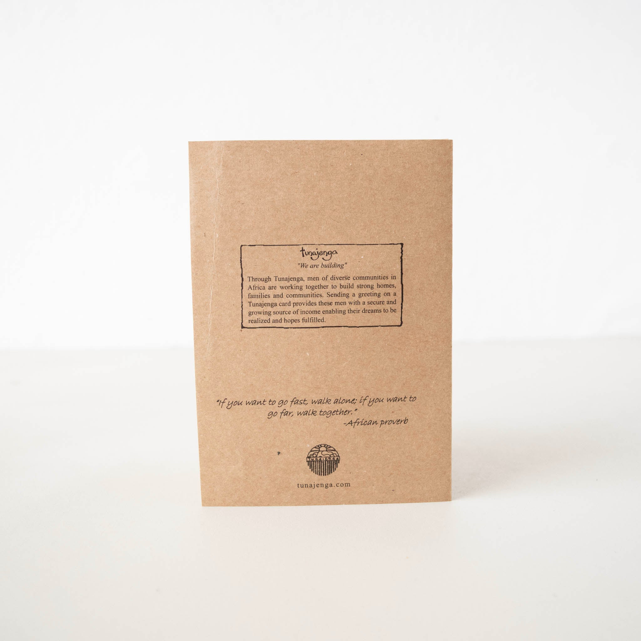 Maasai Men Card hand made by craftsmen in Kenya for a fair trade social enterprise
