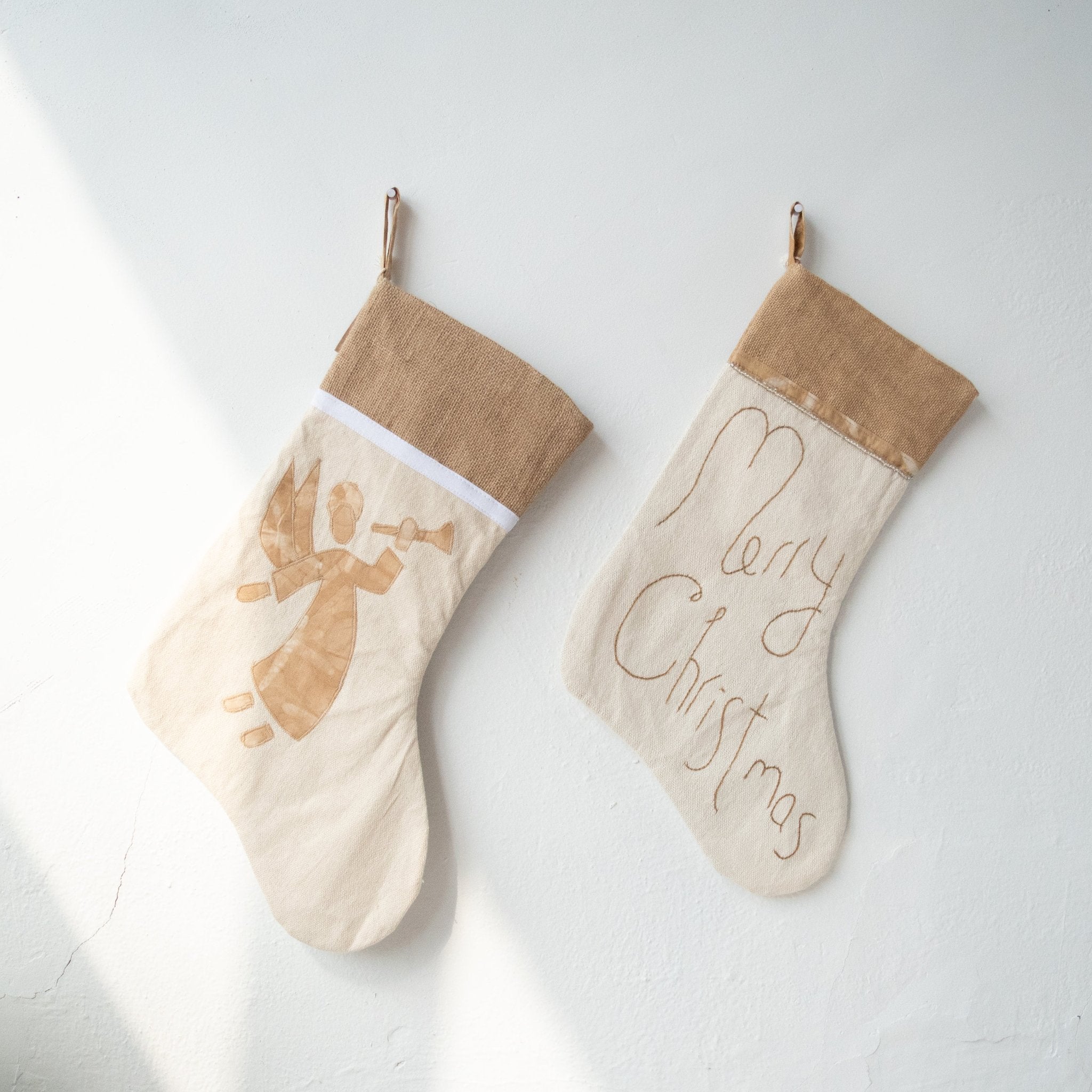 Embroidered Christmas Stocking - Kenyan materials and design for a fair trade social enterprise