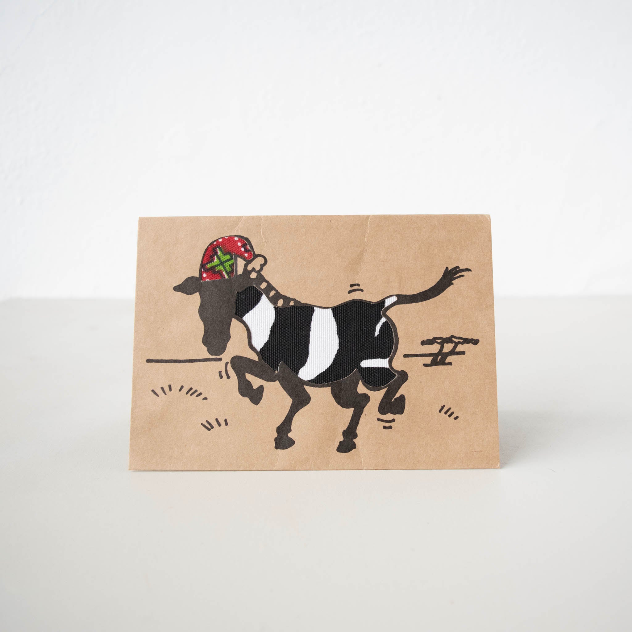 Christmas Jolly Zebra Card - made for a fair trade social enterprise