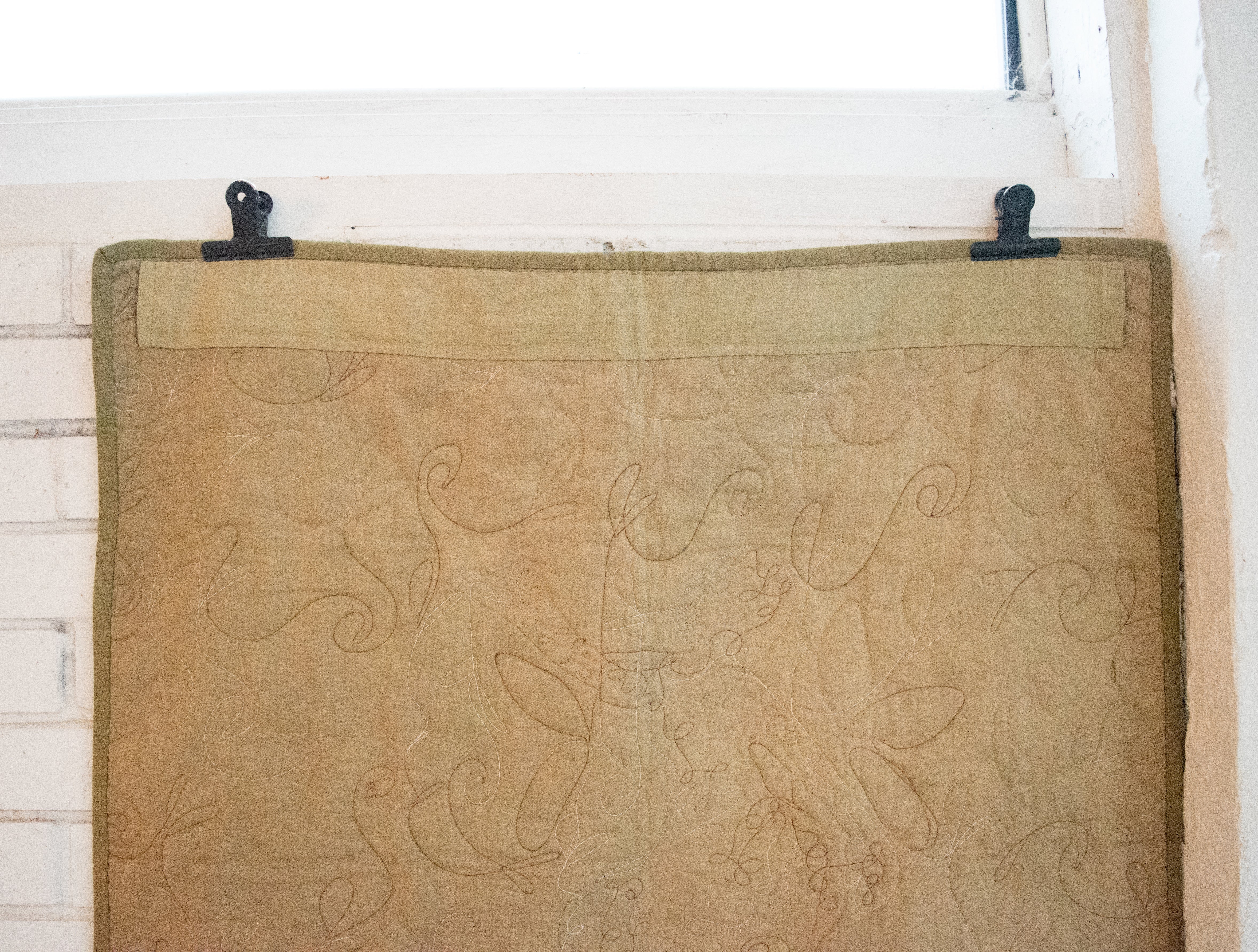 Dancing Woman Quilted Wall Hanging - Kenyan materials and design for a fair trade boutique