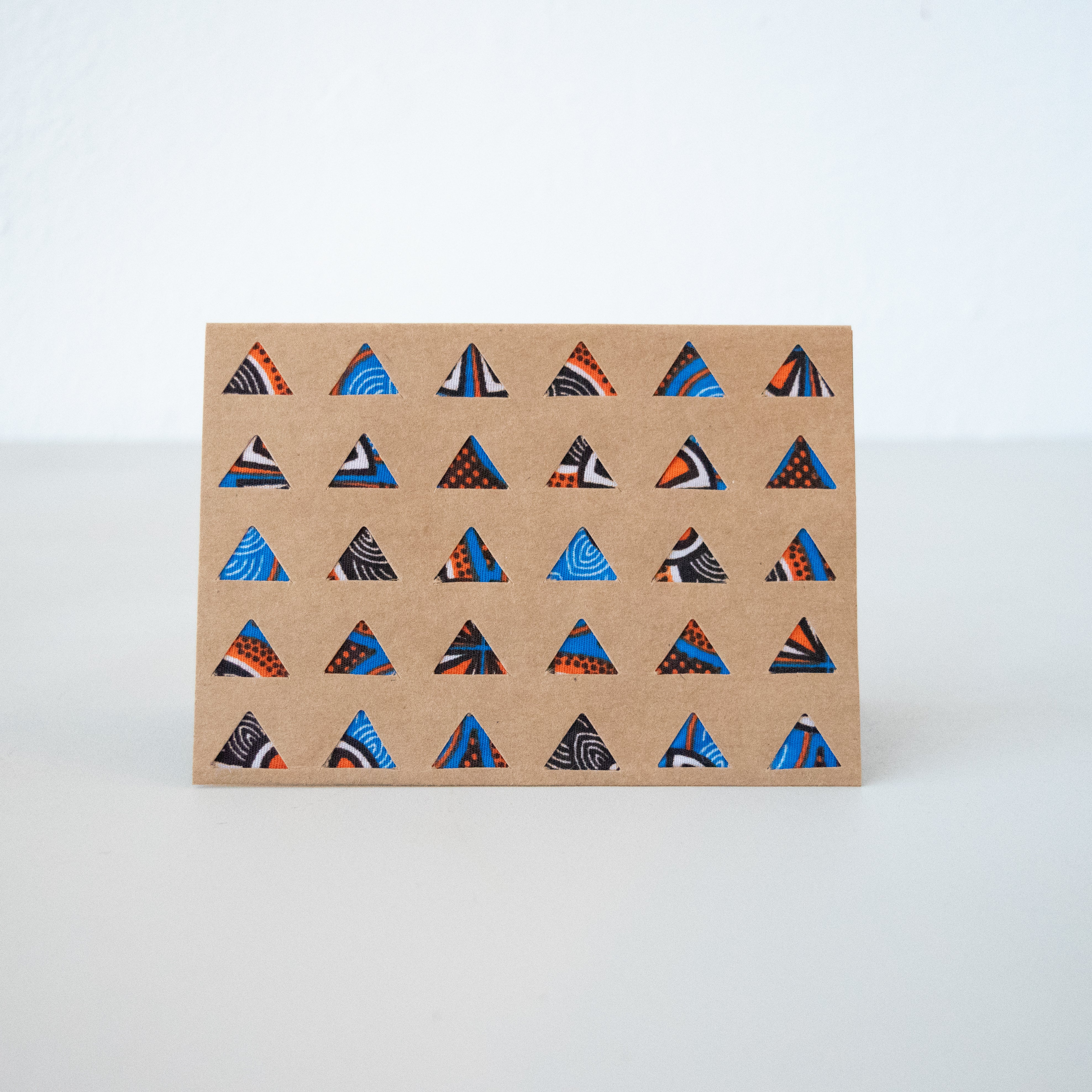 Triangles Card - Kenyan materials and design for a fair trade boutique