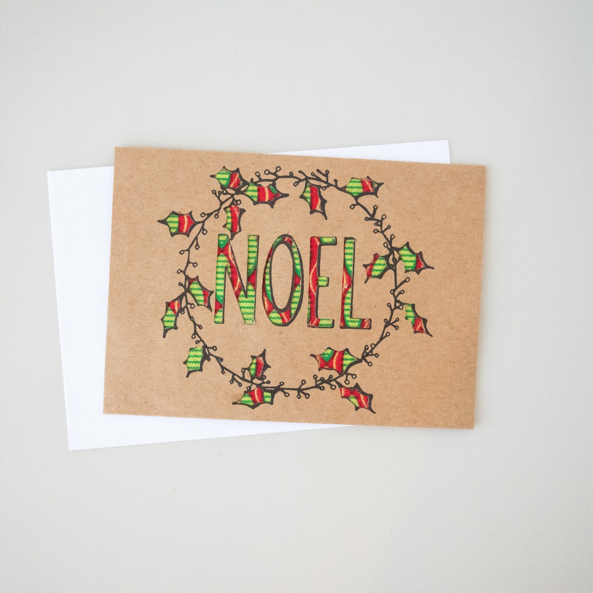 Christmas Noel Card - Kenyan materials and design for a fair trade boutique