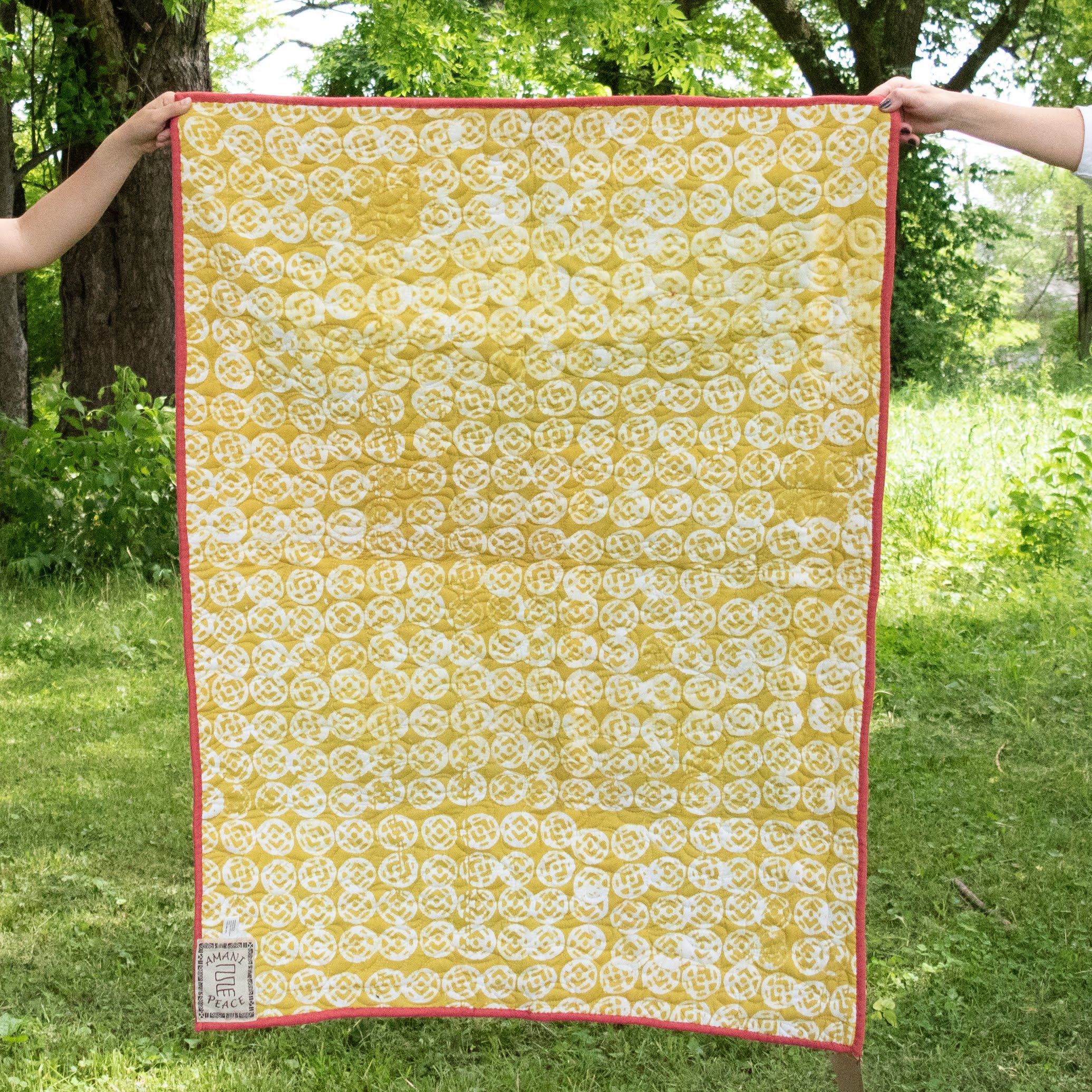 Lil Peanut' Baby Quilt - Kenyan materials and design for a fair trade boutique