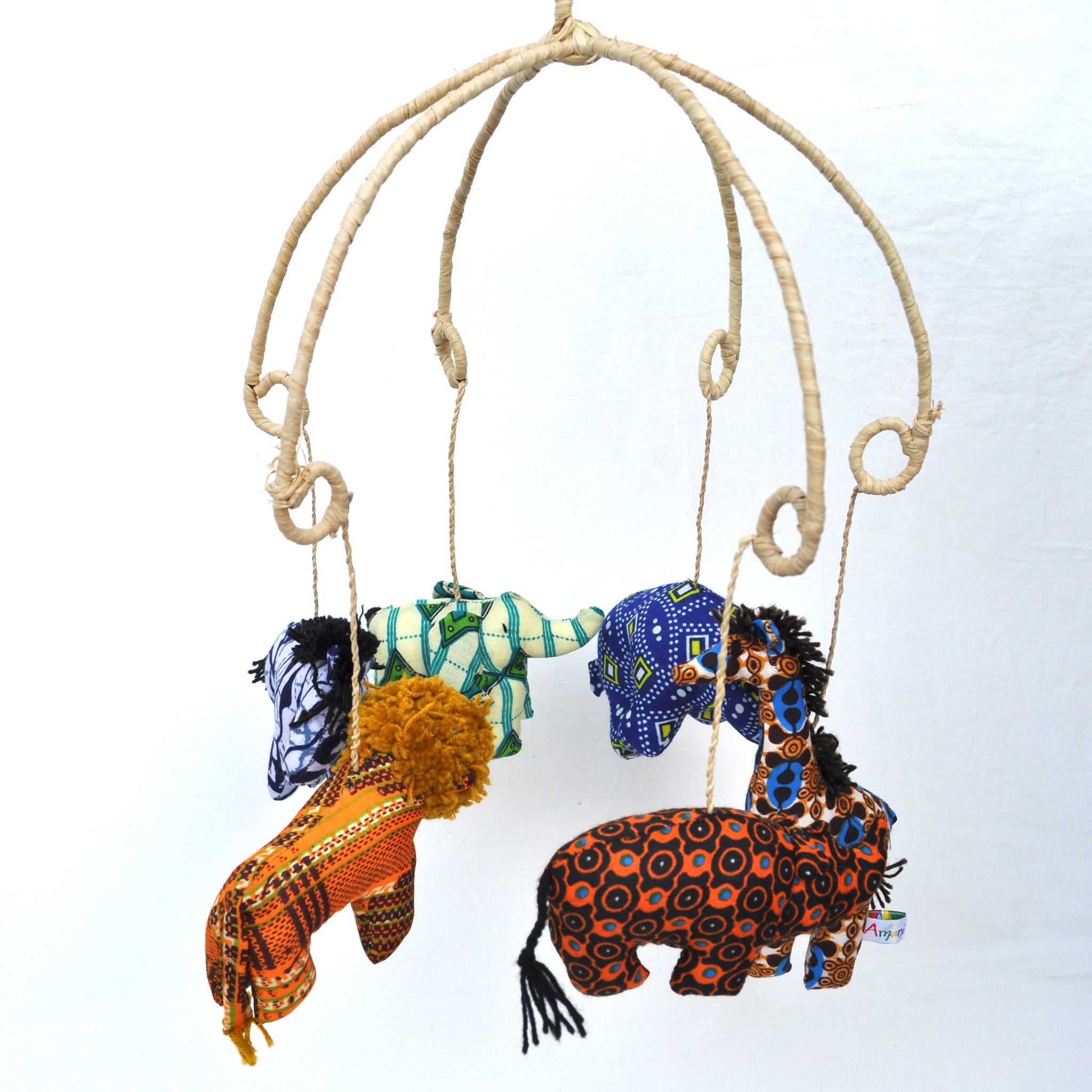 Kitenge Animal Mobile - Kenyan materials and design for a fair trade boutique