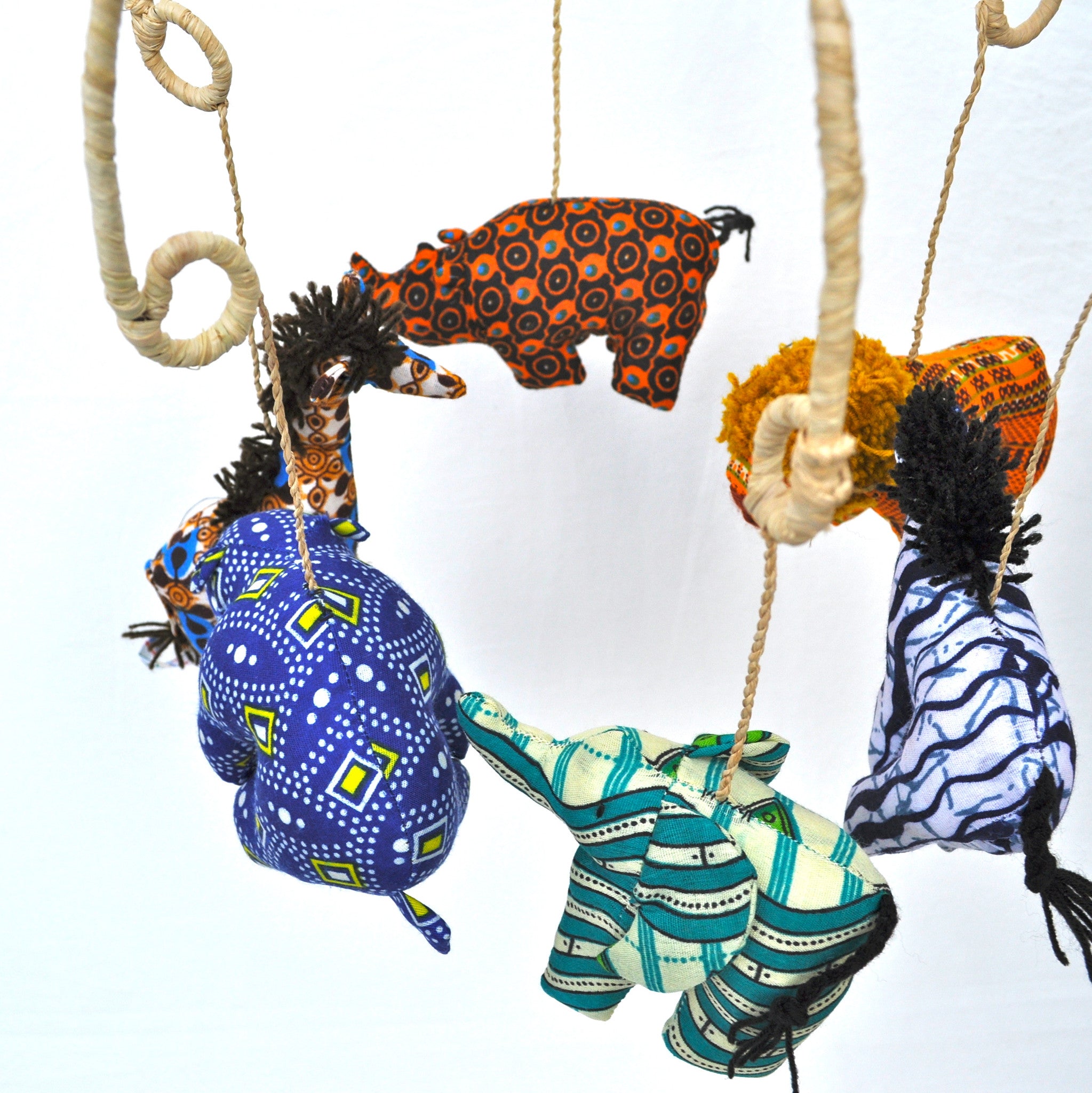 Kitenge Animal Mobile - Kenyan materials and design for a fair trade boutique