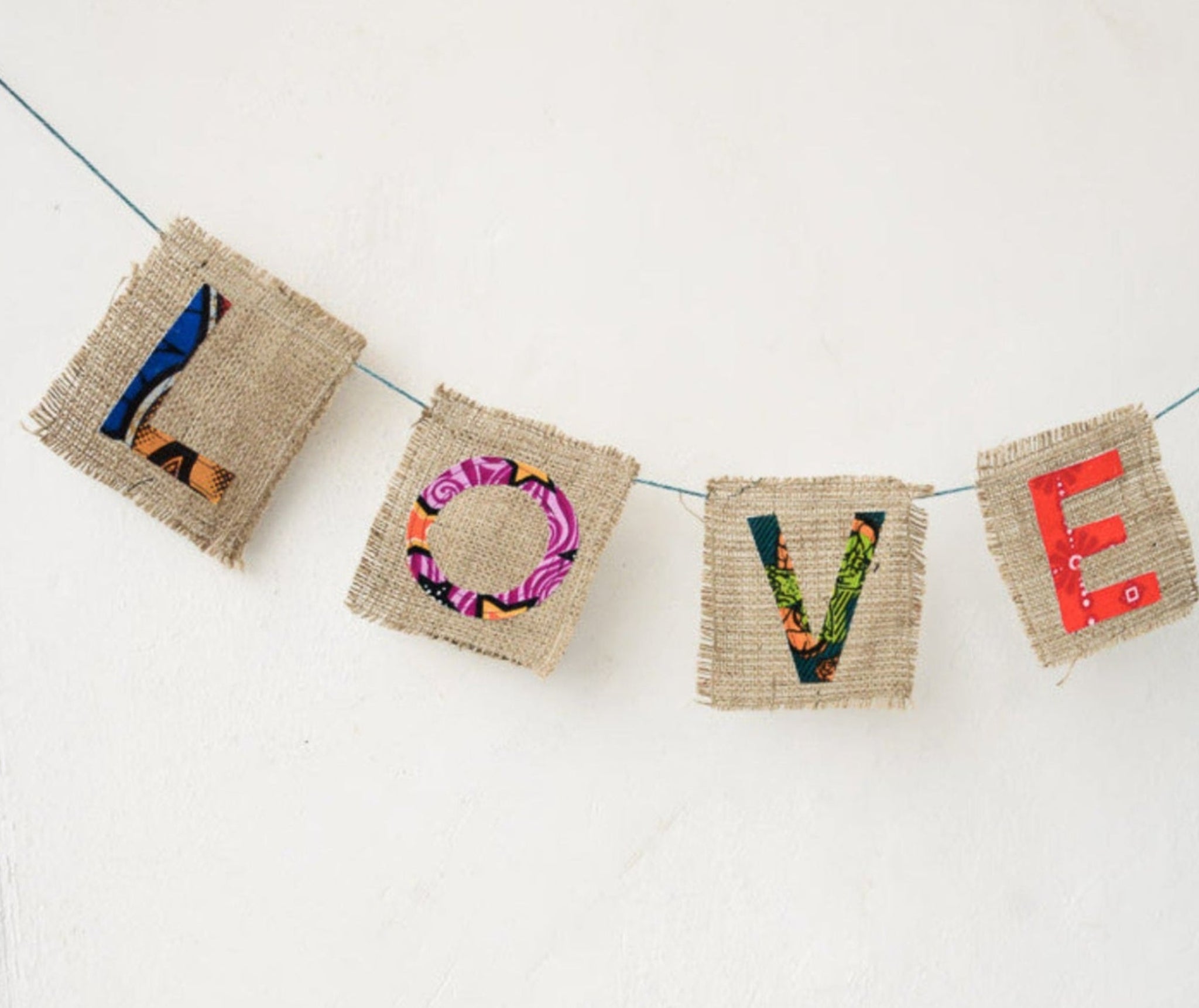 Love Letter Garland - Kenyan materials and design for a fair trade social enterprise
