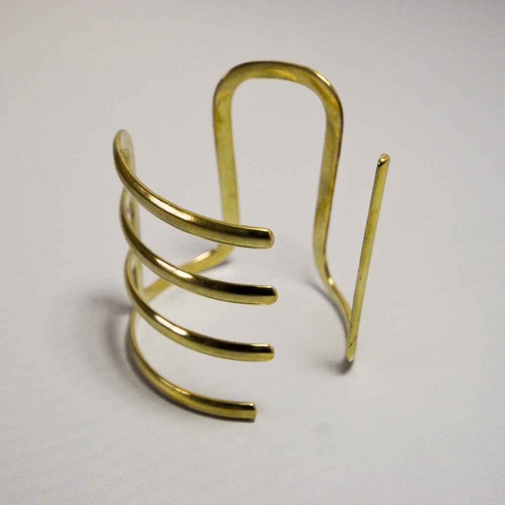 Amani Brass Cuff - Kenyan materials and design for a fair trade boutique