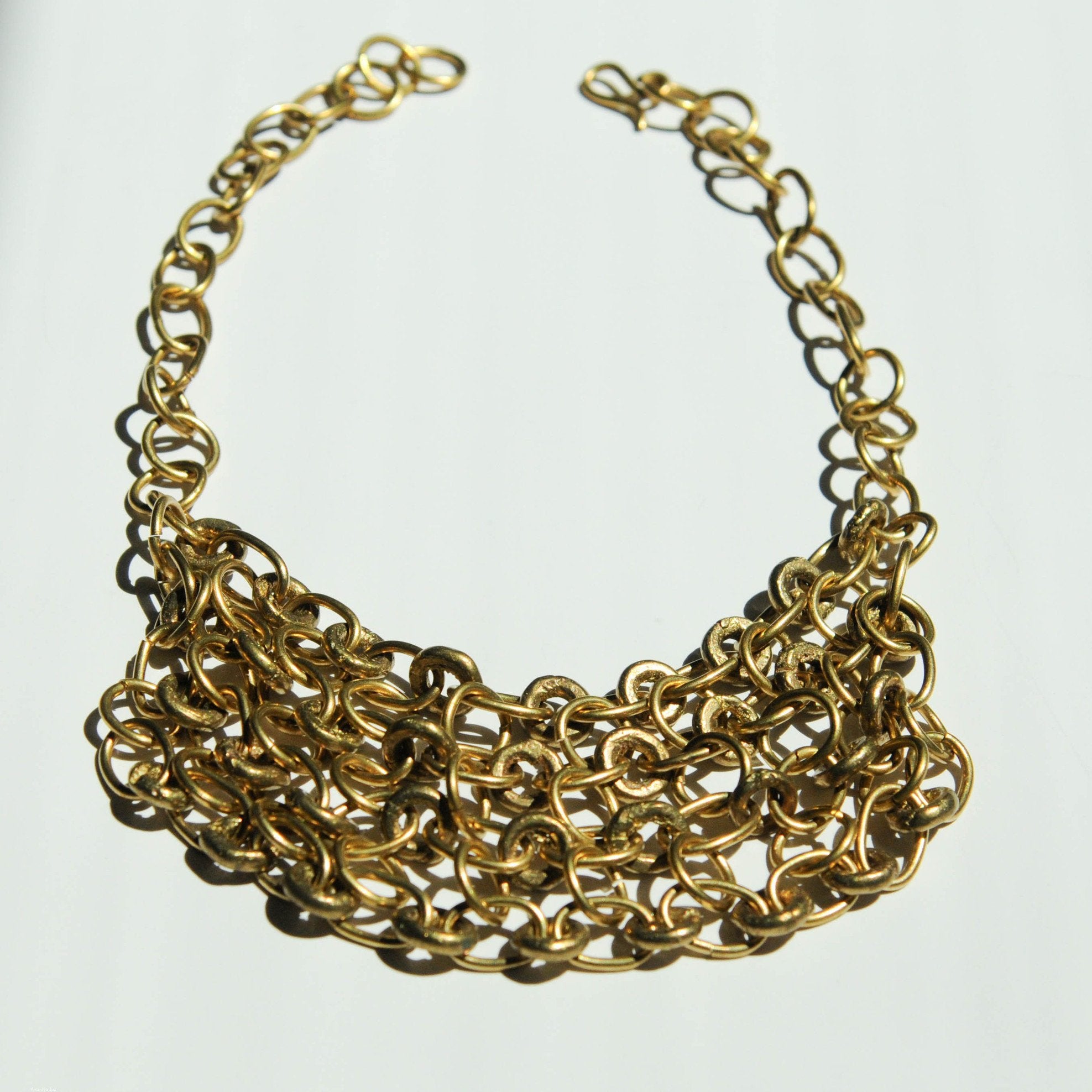 Brass Chain Collar - Kenyan materials and design for a fair trade boutique