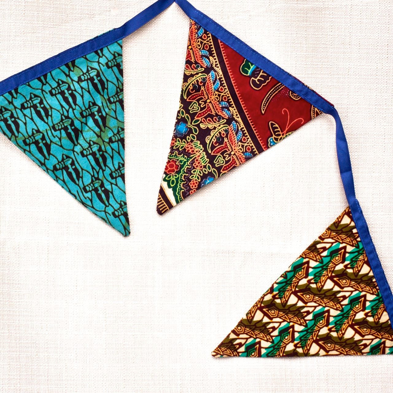 Flag Garland - Ugandan materials and design for a fair trade boutique